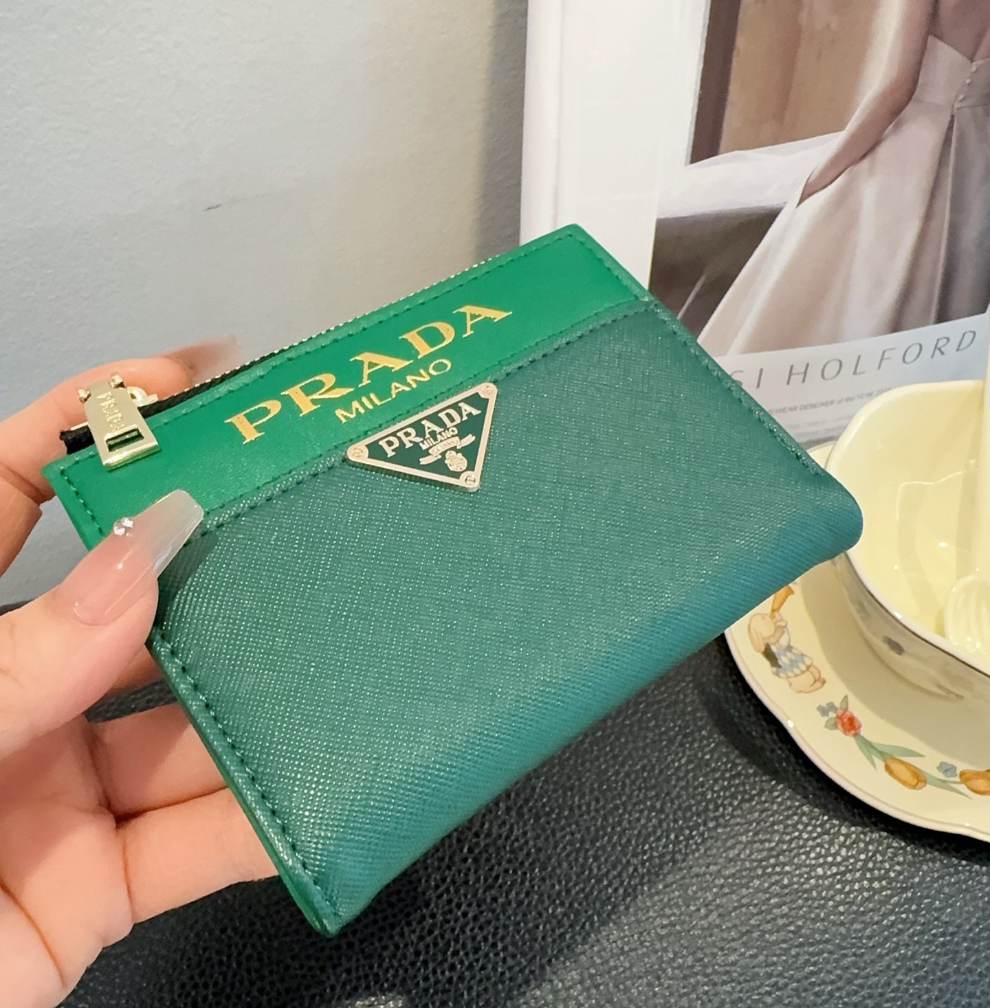 Prada普拉达卡包零钱包两用