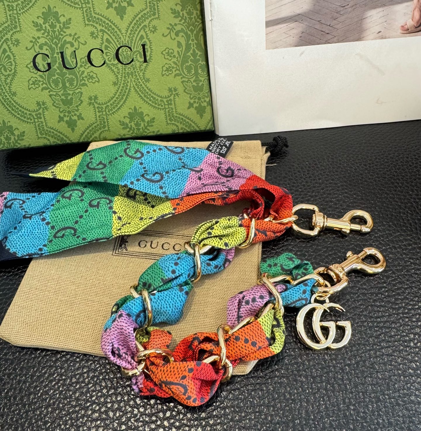 Gucci 古驰丝巾包链 包包挂件挂饰 ☀️手袋挂件 G五金扣挂件