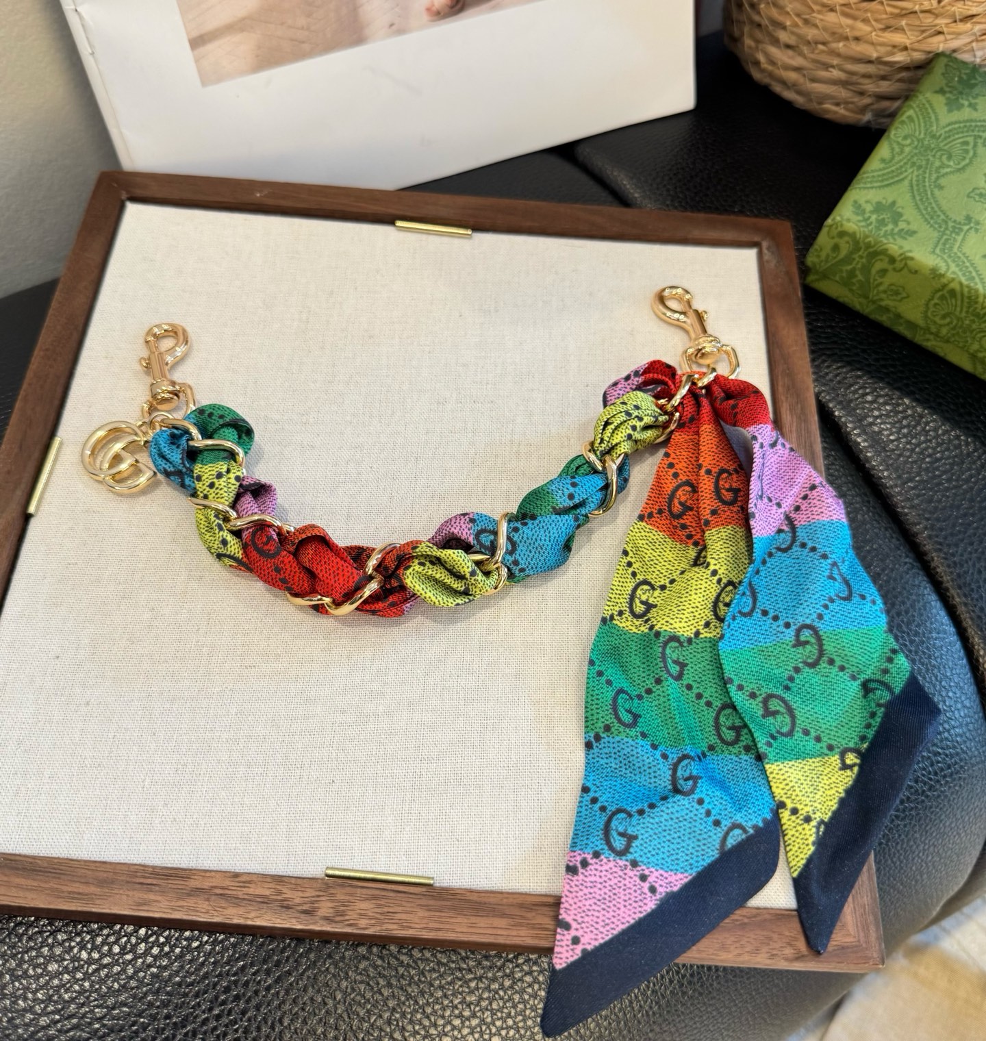 Gucci 古驰丝巾包链 包包挂件挂饰 ☀️手袋挂件 G五金扣挂件