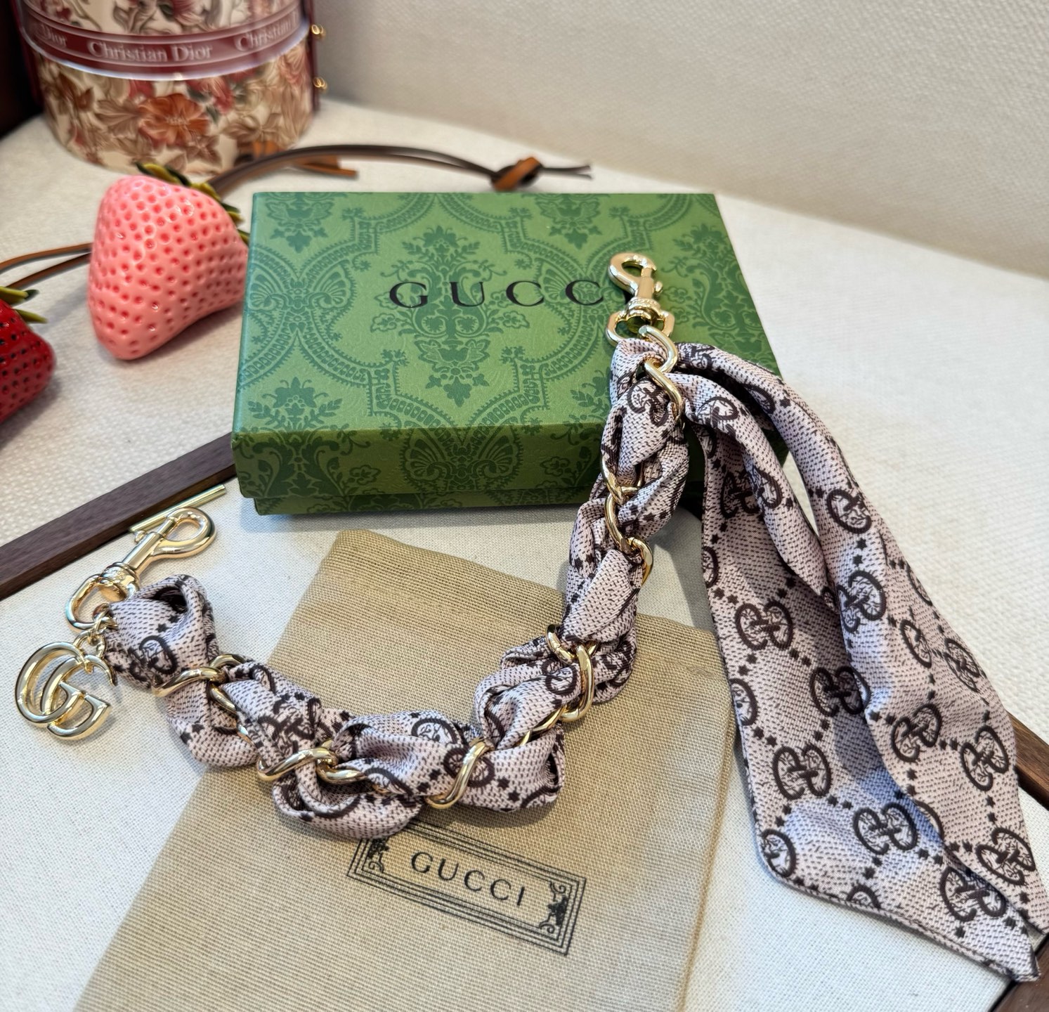 Gucci 古驰丝巾包链 包包挂件挂饰 ☀️手袋挂件 G五金扣挂件