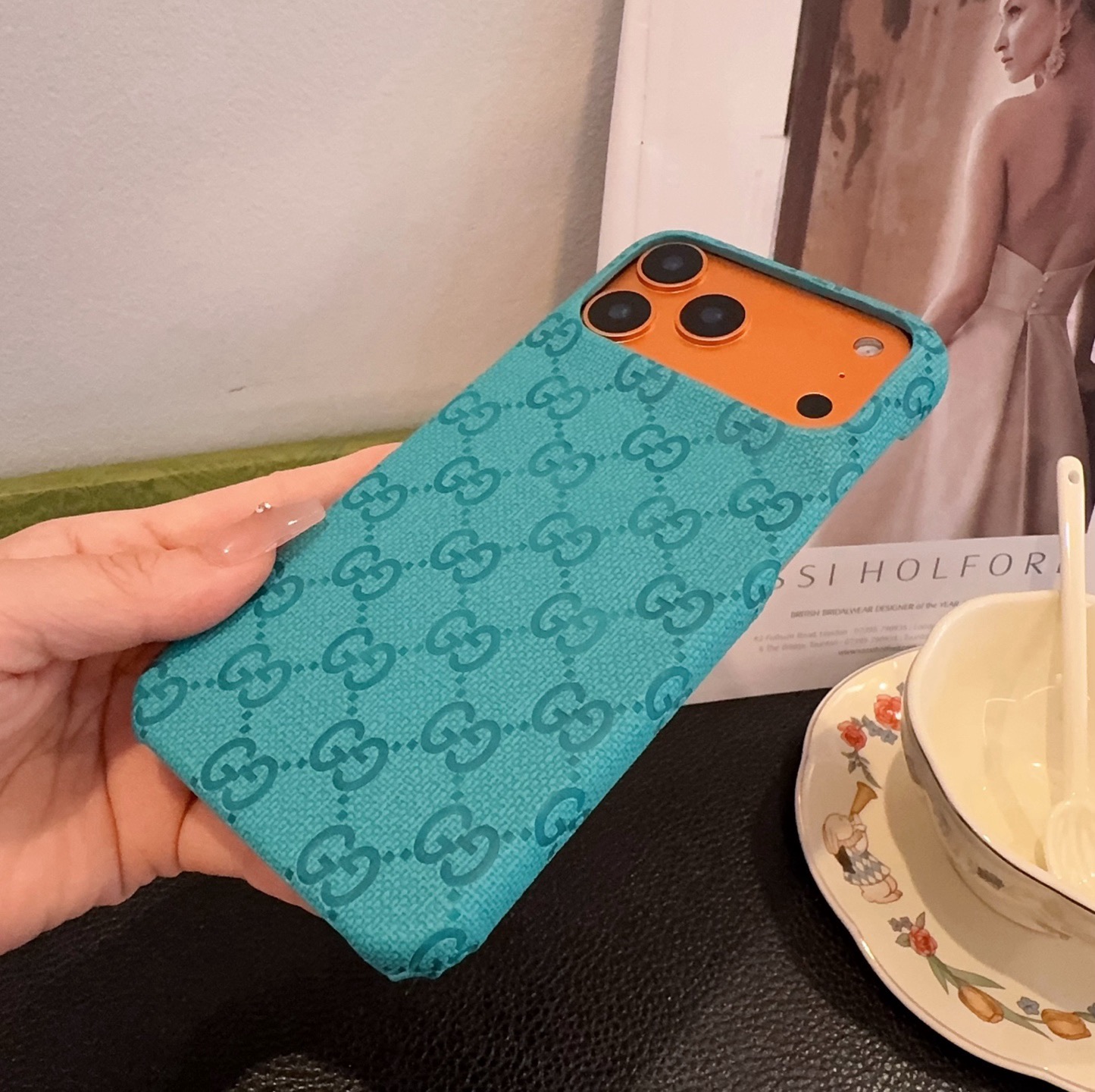 星宇橙系列 古驰压花iPhone手机壳  官网原版皮➕原版素材，经典高端[强]型号：为了不出现报错型号，