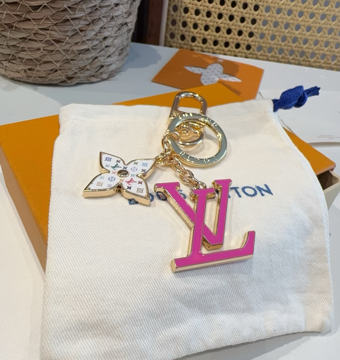 村上隆三彩系列 白三彩 黑三彩 老花 LV 钥匙扣 SPring Street 包饰与钥匙扣 包包挂件 