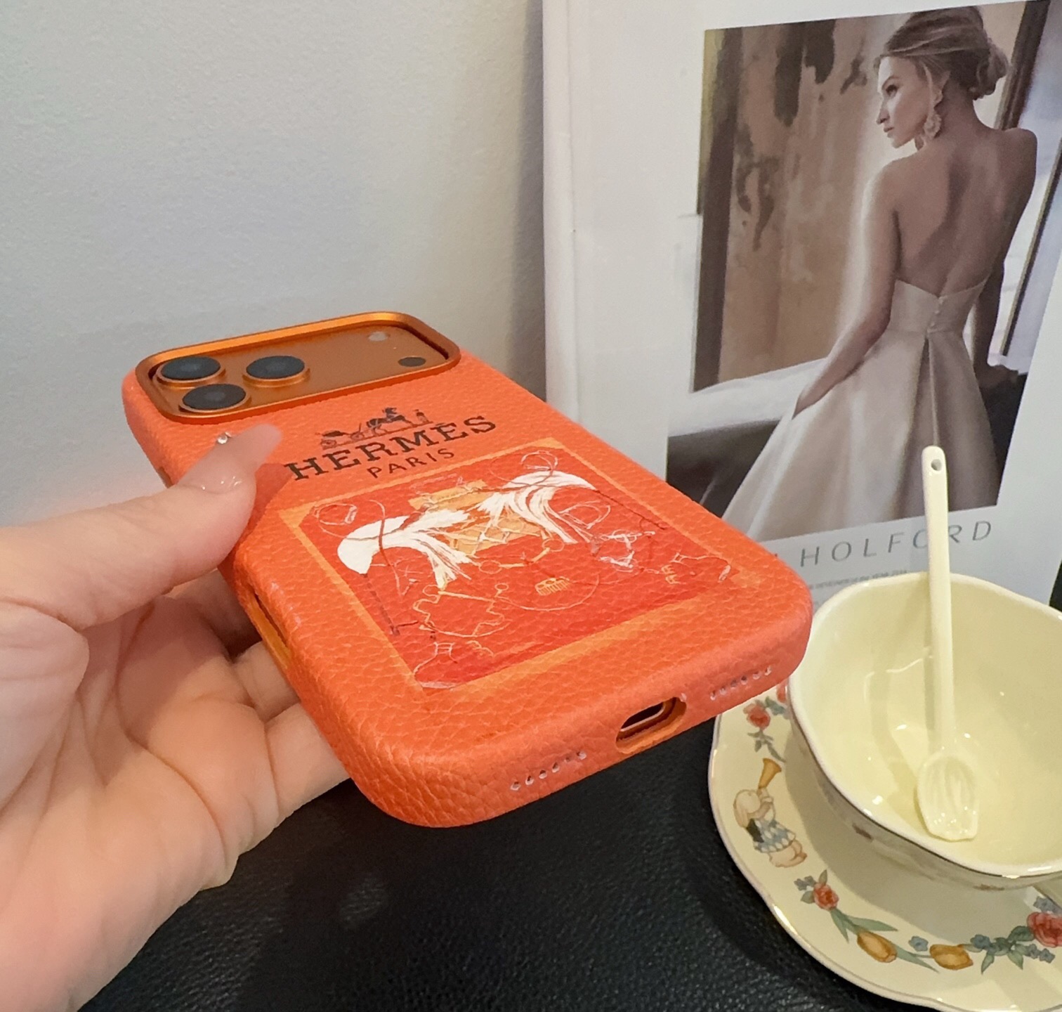 🔥新品上市💗HERMES爱马仕全包荔枝纹手机壳 型号：为了不出现报错型号，请打开本机查看手机设置显示的型号⚠️⚠️⚠️ 