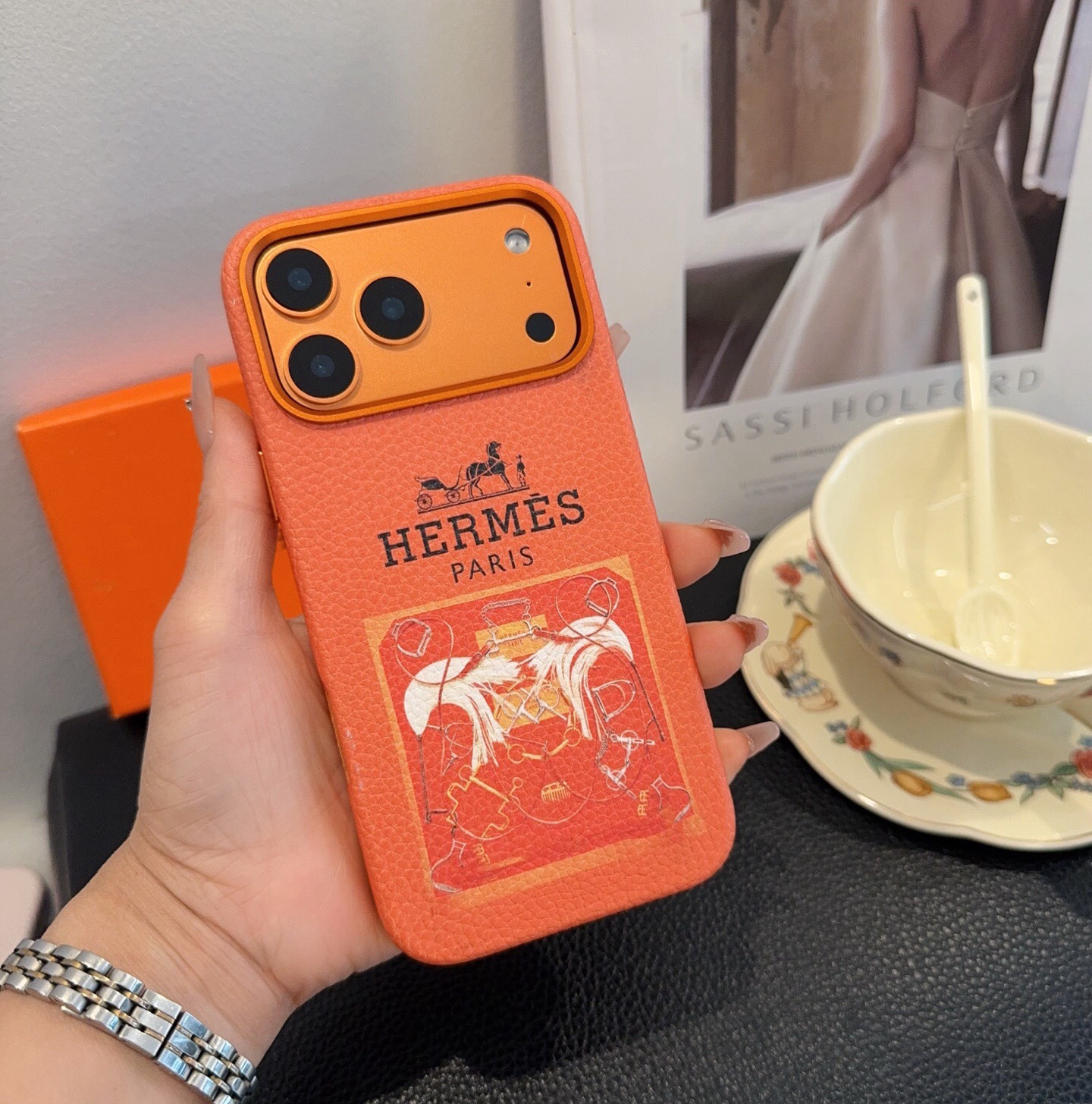 🔥新品上市💗HERMES爱马仕全包荔枝纹手机壳 型号：为了不出现报错型号，请打开本机查看手机设置显示的型号⚠️⚠️⚠️ 