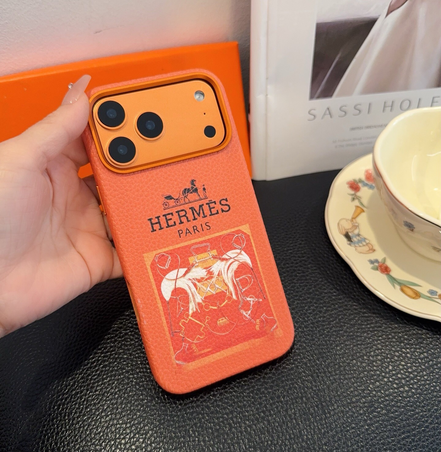 🔥新品上市💗HERMES爱马仕全包荔枝纹手机壳 型号：为了不出现报错型号，请打开本机查看手机设置显示的型号⚠️⚠️⚠️ 