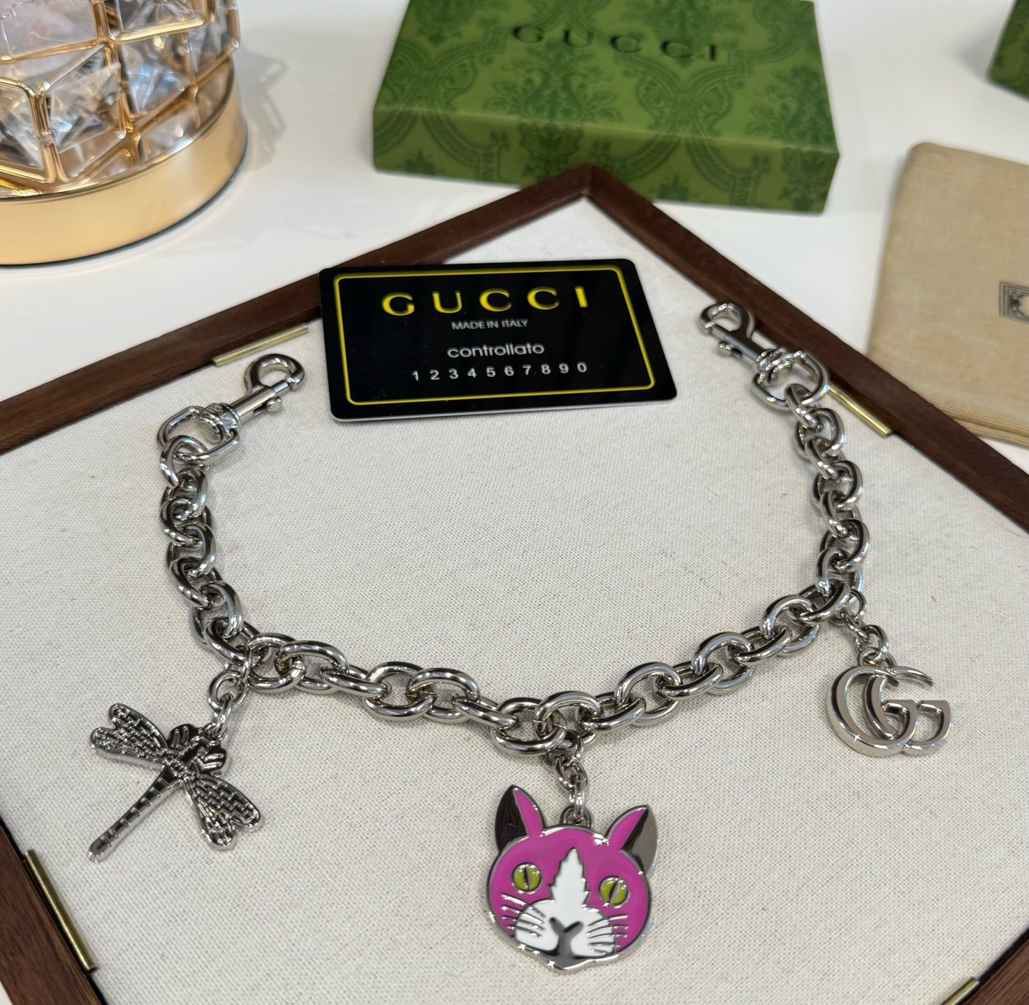 Gucci 古驰包包链条 钥匙扣 包包延长链 挂件挂饰  ☀️俏皮可爱的手袋挂饰 猫头鹰🦉造型设计
