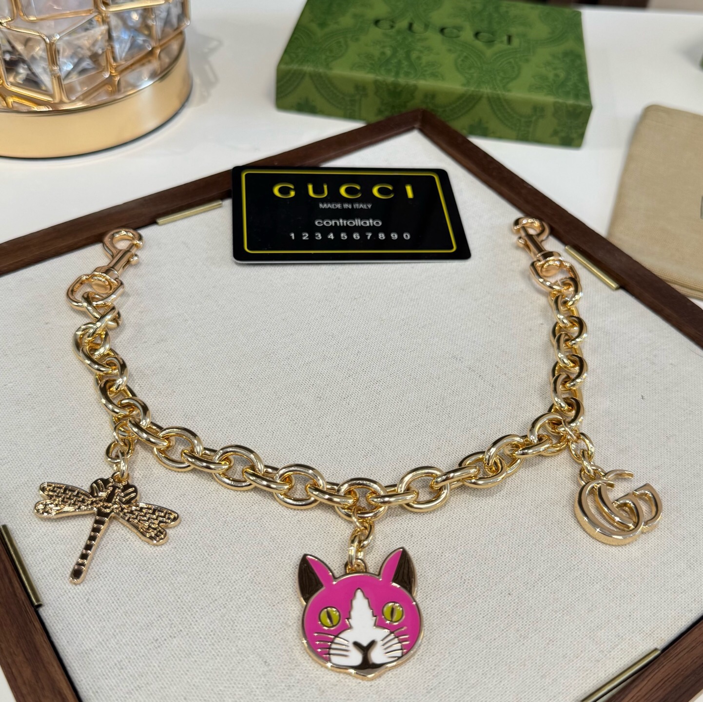 Gucci 古驰包包链条 钥匙扣 包包延长链 挂件挂饰  ☀️俏皮可爱的手袋挂饰 猫头鹰🦉造型设计