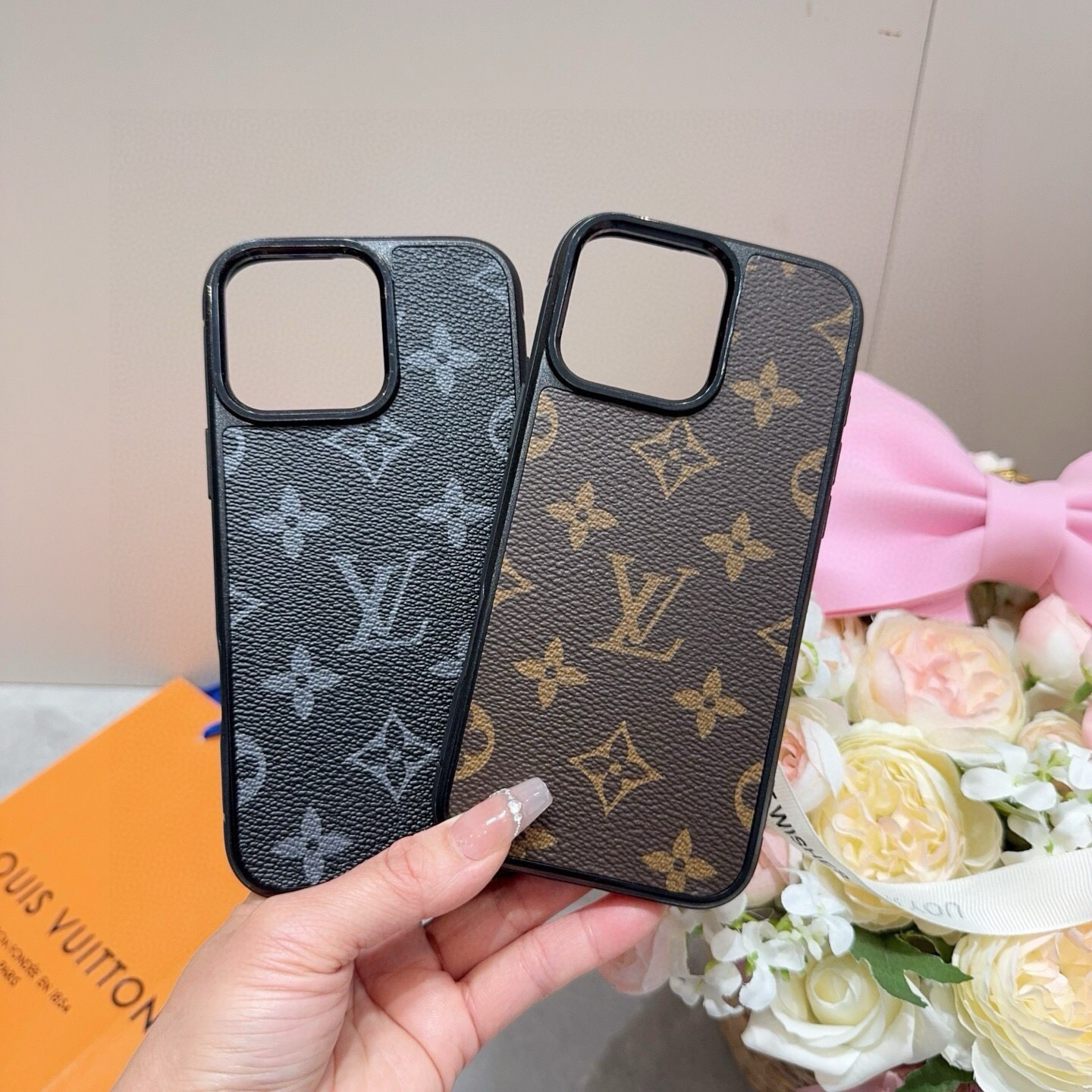 🔥🔥🔥iPhone17型号已到 ，Lv经典老花iPhone手机壳  官网原版皮➕原版素材，经典高端[强] 型号：为了不出