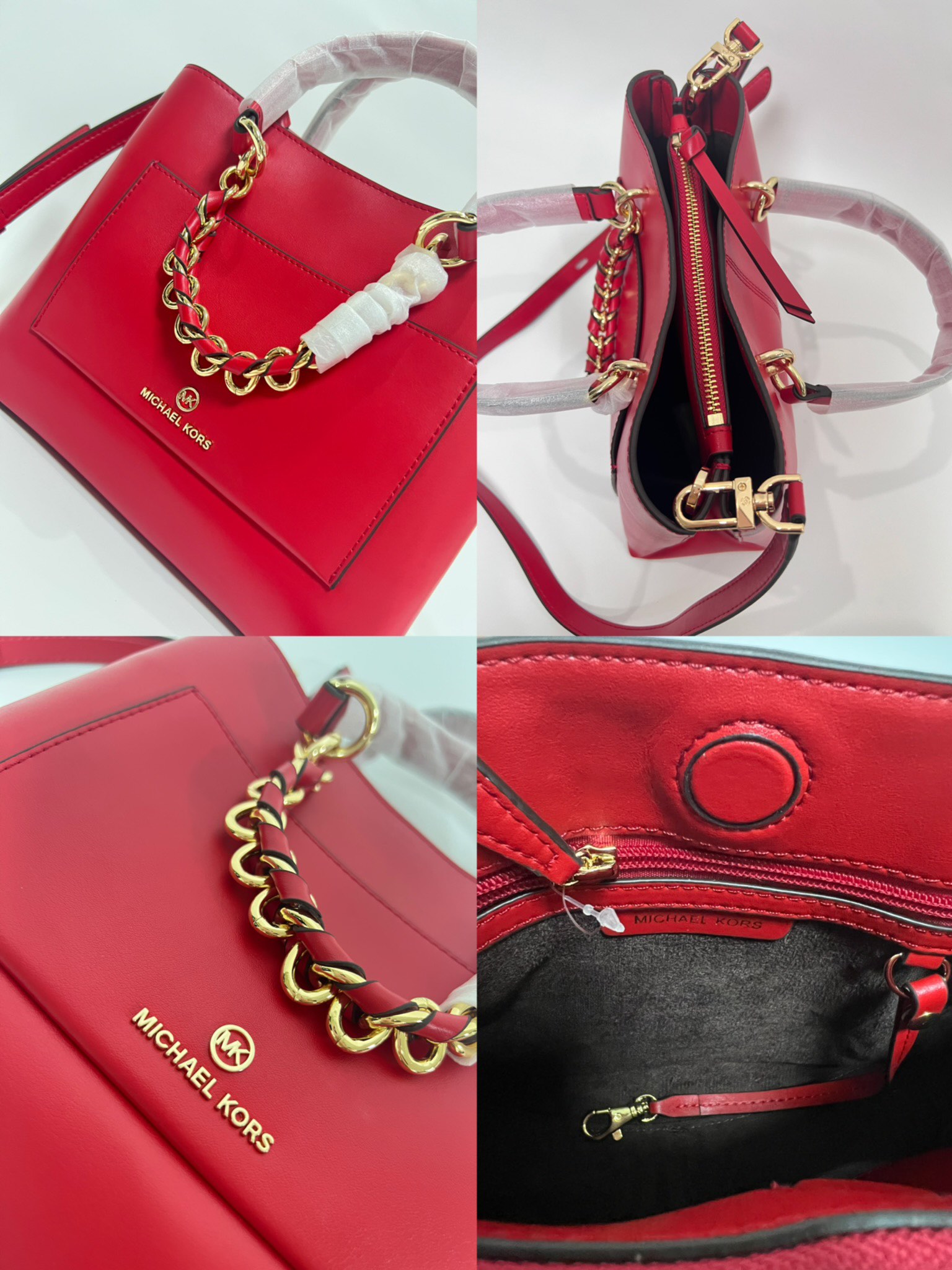 Michael Kors ～2024新款 cece戴妃包 牛皮手提单肩链条包 采用简洁的包型把控 感 无一丝赘余的设计