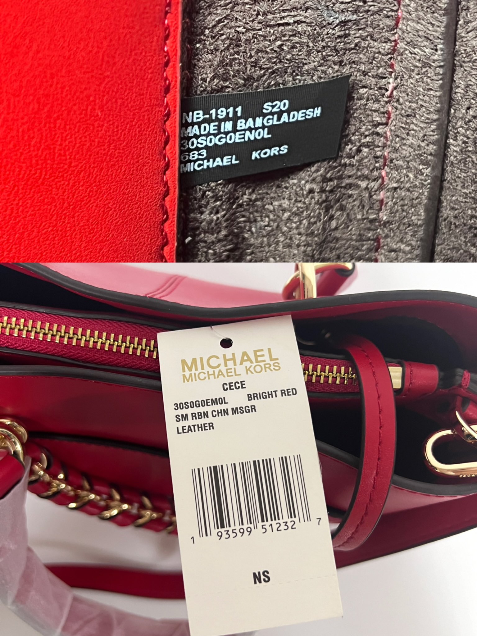 Michael Kors ～2024新款 cece戴妃包 牛皮手提单肩链条包 采用简洁的包型把控 感 无一丝赘余的设计
