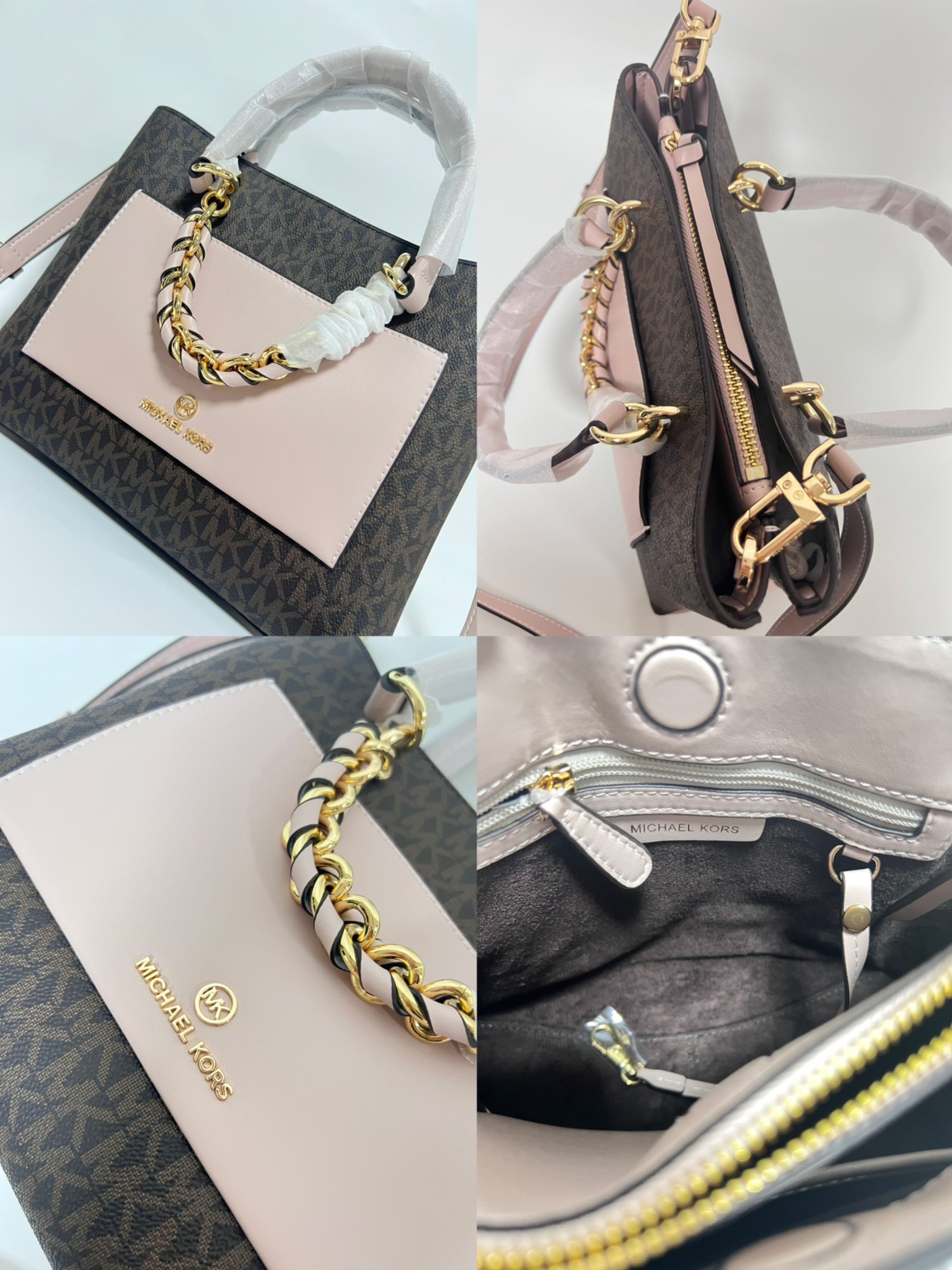 Michael Kors ～2024新款 cece戴妃包 牛皮手提单肩链条包 采用简洁的包型把控 感 无一丝赘余的设计