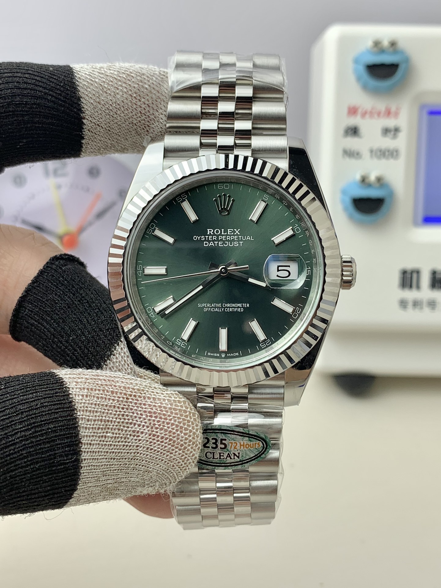 NO:156813,Clean Factory Green Disk Log Series 41mm movement!  !  ,christian louboutin19860909Clean厂 绿盘日志系列 41mm 机芯！！,,christian louboutin,Watch