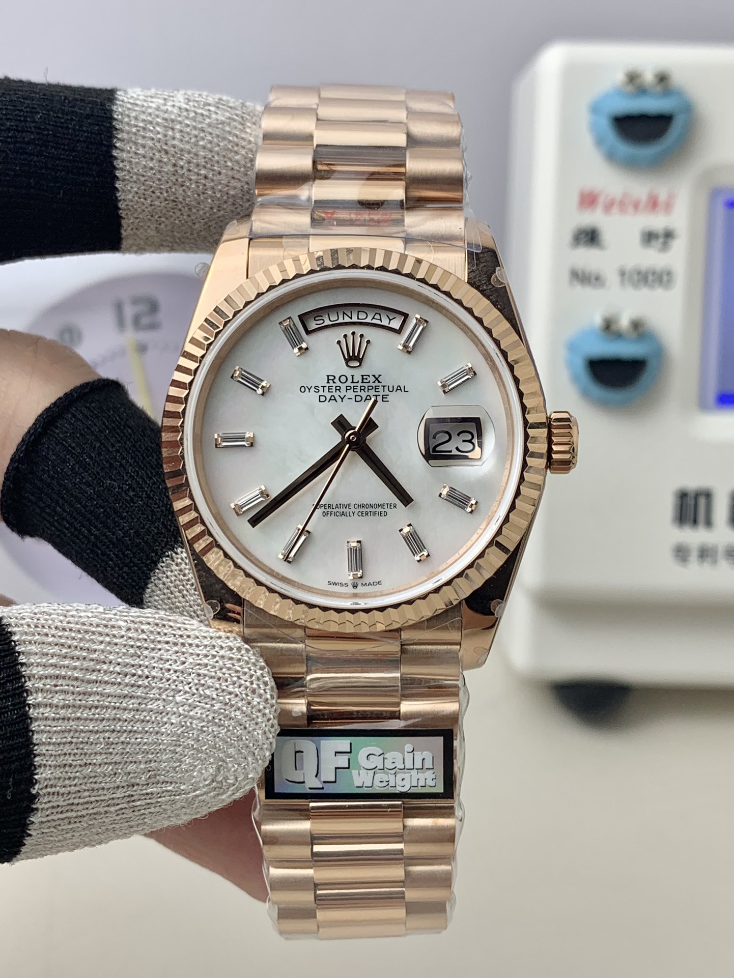 NO:391594,QF 36 counterweight rose gold dd Fritillar plate!  !  ,19860909QF 36配重玫瑰金dd 贝母盘！！,,Watch