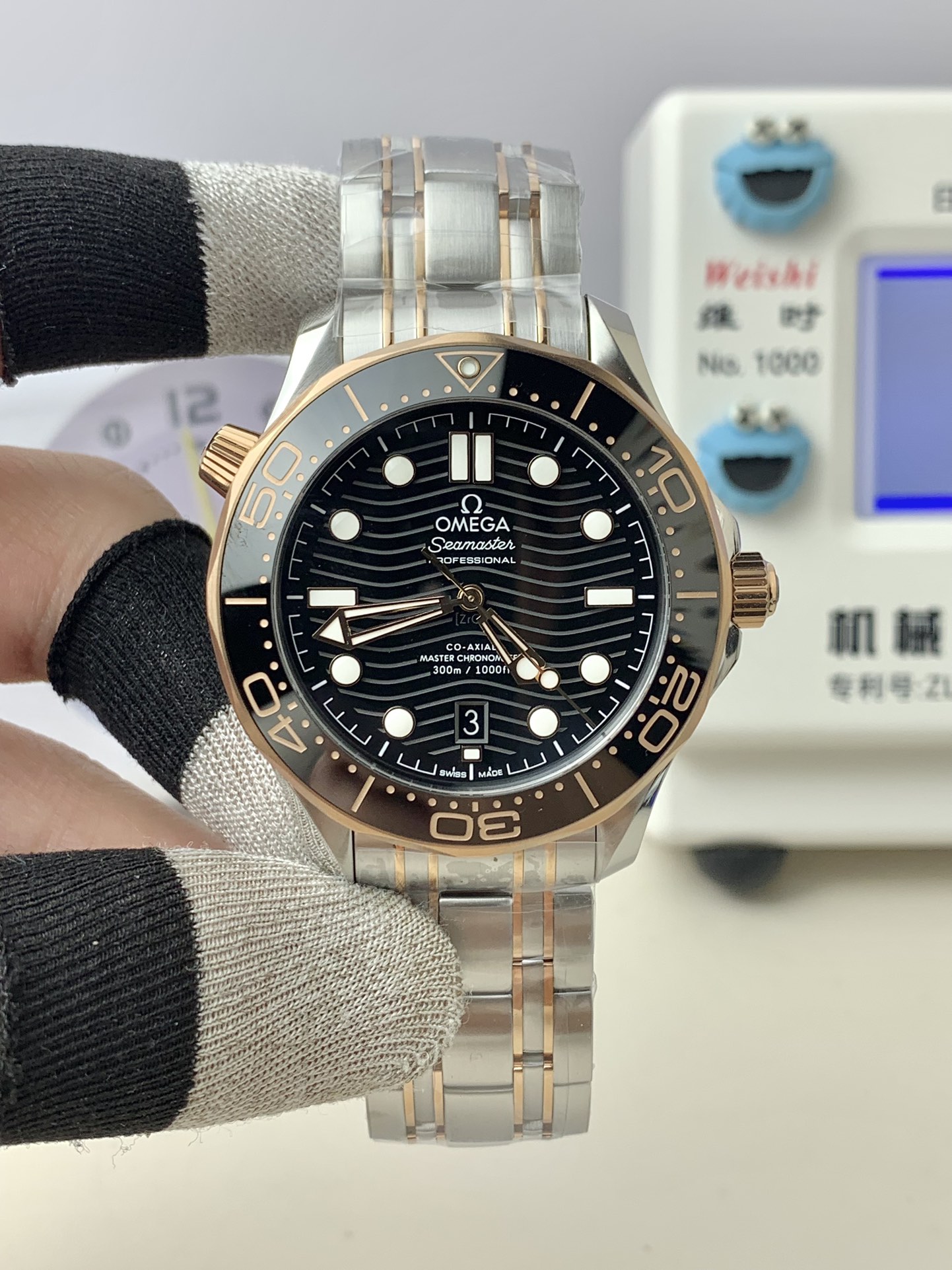 NO:156787,VS Rose Gold Black Seahorse Movement!  !  ,19860909VS 玫瑰金黑海马 机芯！！,,Watch