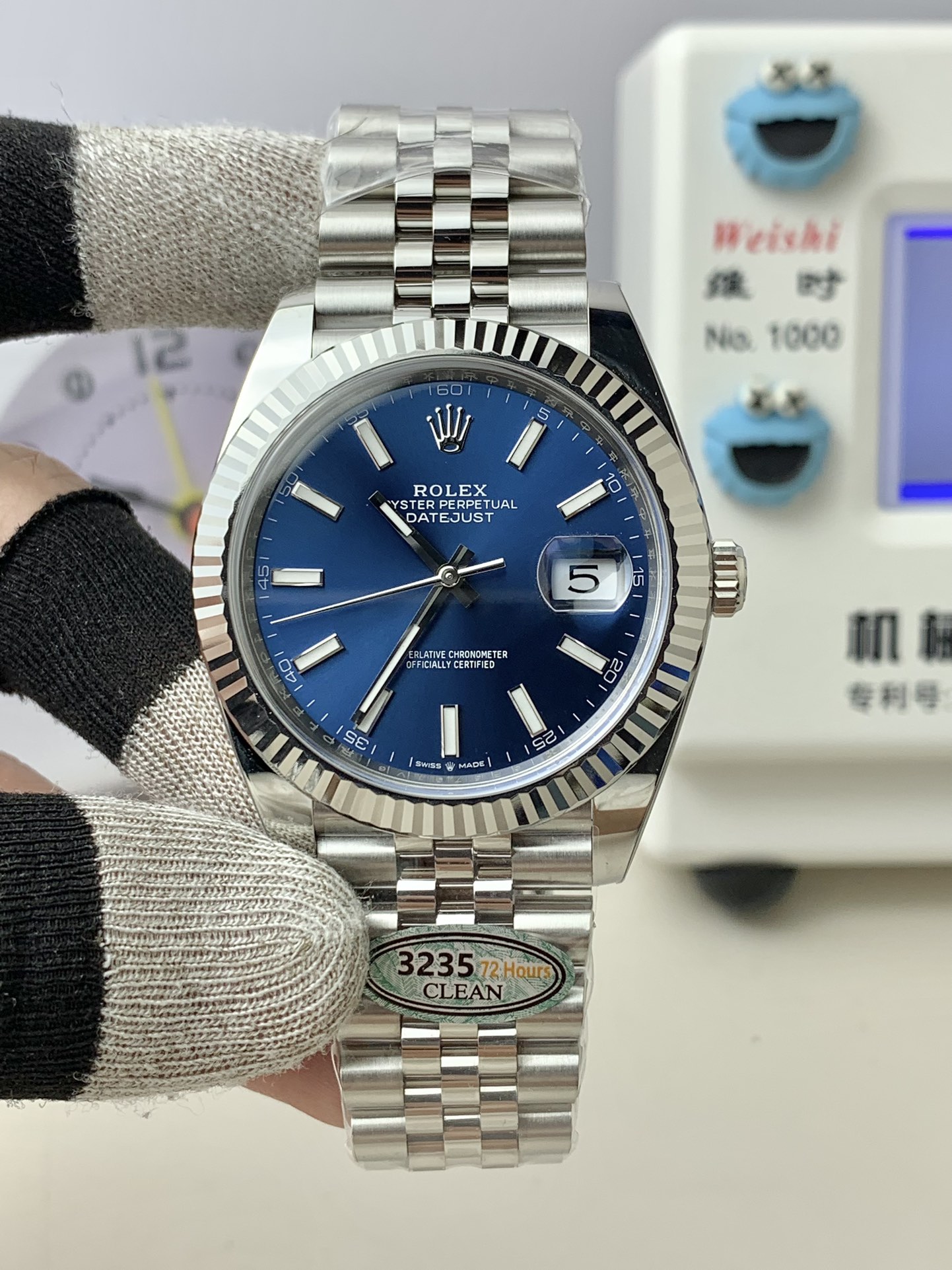 NO:156835,Clean 41 Blue Disc Log Movement!  !  ,christian louboutin19860909Clean 41 蓝盘日志 机芯！！,,christian louboutin,Watch