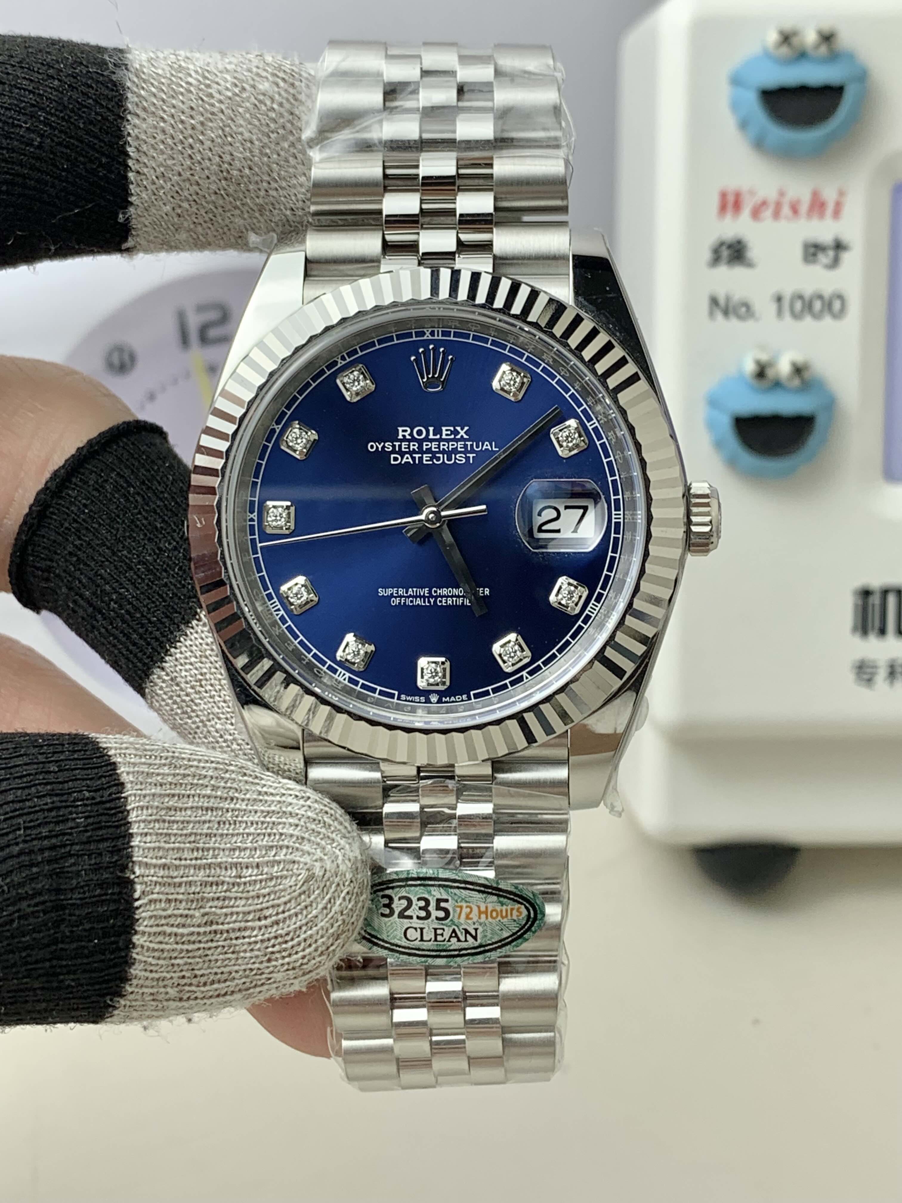 NO:156789,Clean 41 Blue Diamond Log Movement!  !  ,christian louboutin19860909Clean 41 蓝钻日志 机芯！！,,christian louboutin,Watch