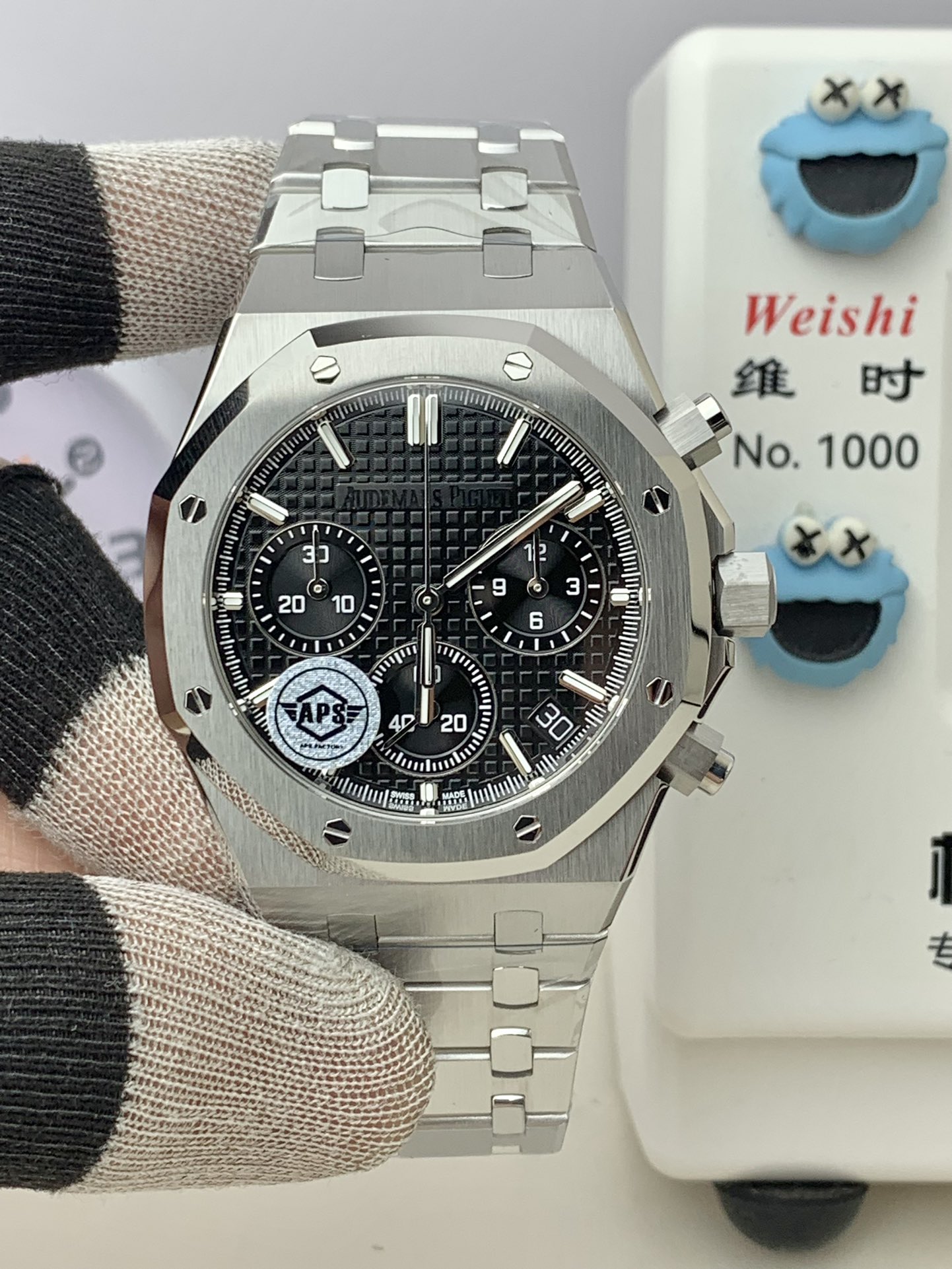NO:391582,AS Audemars Royal Oak 26240 Black Disk,,audemars19860909AS 爱彼皇家橡树 26240 黑盘,,audemars,Watch
