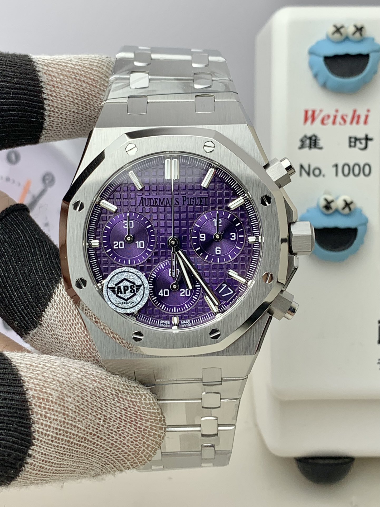 NO:391568,AS Audemars Royal Oak 26240 Purple Dishes, audemars19860909AS 爱彼皇家橡树 26240 紫盘,,audemars,Watch