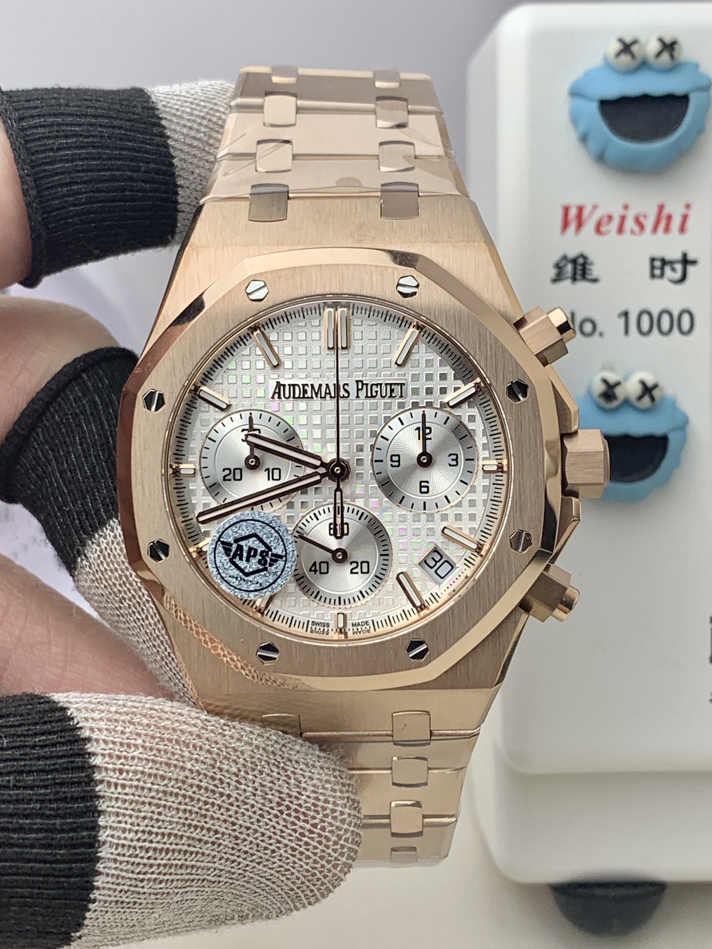 NO:158450,AS Audemars Piguet Royal Oak 26240 Rose Gold White Dish!  !  ,,audemars19860909AS 爱彼皇家橡树 26240 玫瑰金白盘！！,,audemars,Watch