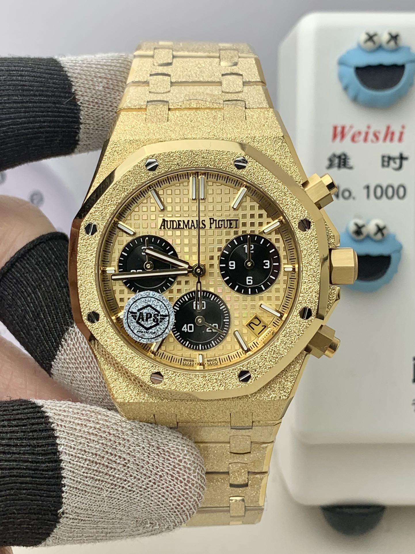 NO:158452,AS Audemars Piguet Royal Oak 26240 Frost Gold Plate!  !  ,,audemars19860909AS 爱彼皇家橡树 26240 霜金金盘！！,,audemars,Watch