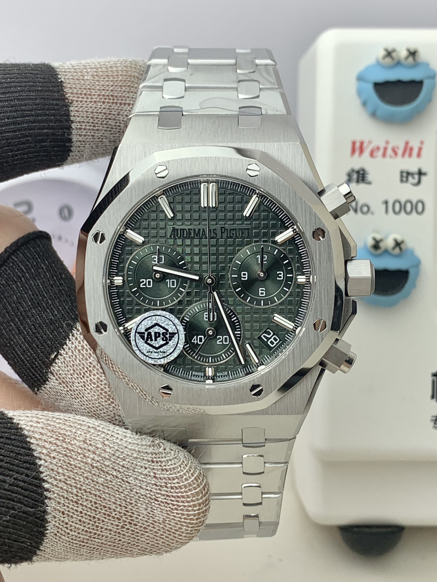 NO:158455,AS Audemars Piguet Royal Oak 26240 Green Disk!  !  ,,audemars19860909AS 爱彼皇家橡树 26240 绿盘！！,,audemars,Watch
