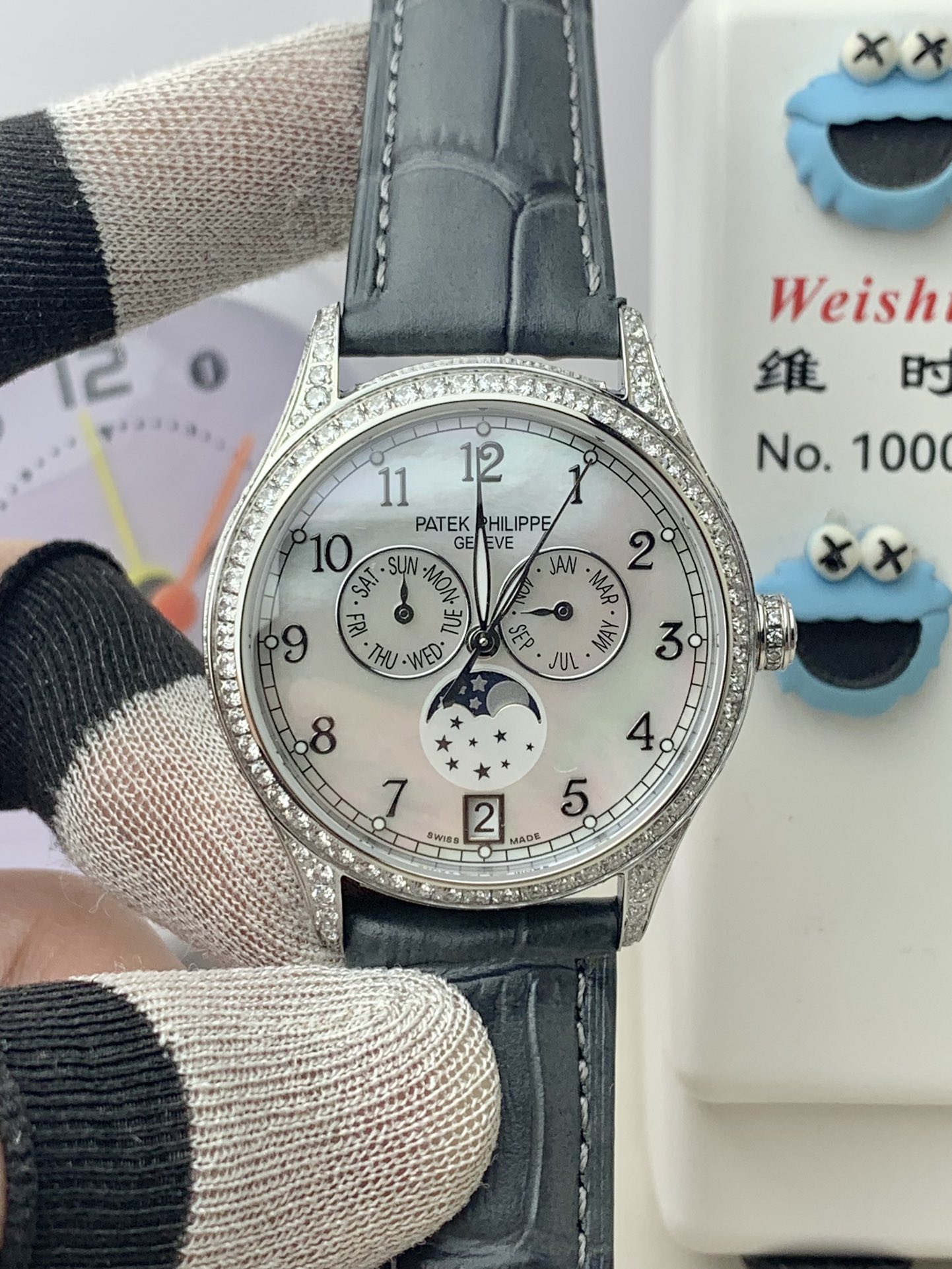 NO:158475,Patek Philippe complex function timepiece series 4947G, 4948G, specifications 38mm × 11mm, equipped with original imported automatic machinery as the basic movement, replica Cal.324 S QA LU movement, real photos, patek philippe19860909百达翡丽复杂功能时计系列4947G、4948G,规格38mm ×11mm,搭载原装进口自动机械 作为基础机芯 复刻Cal.324 S QA LU机芯 ,实拍图,,patek philippe,Watch