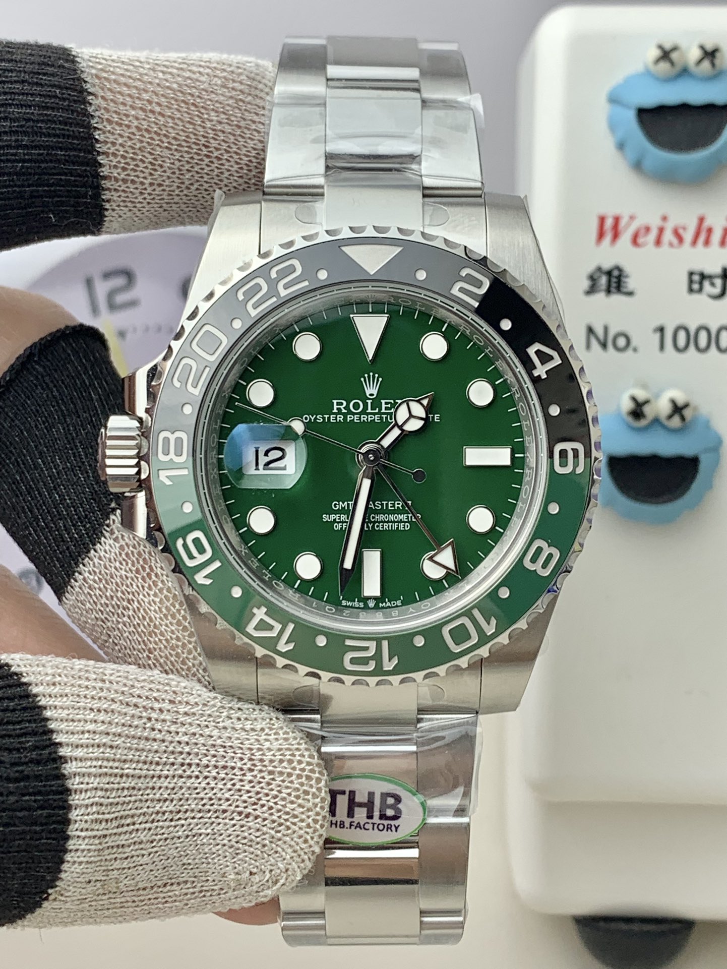 NO:158773,NSTHB New Greenwich Lefty Green Sprite Circle!  !  ,19860909NSTHB 新款 格林尼治左撇子 绿面雪碧圈！！,,Watch