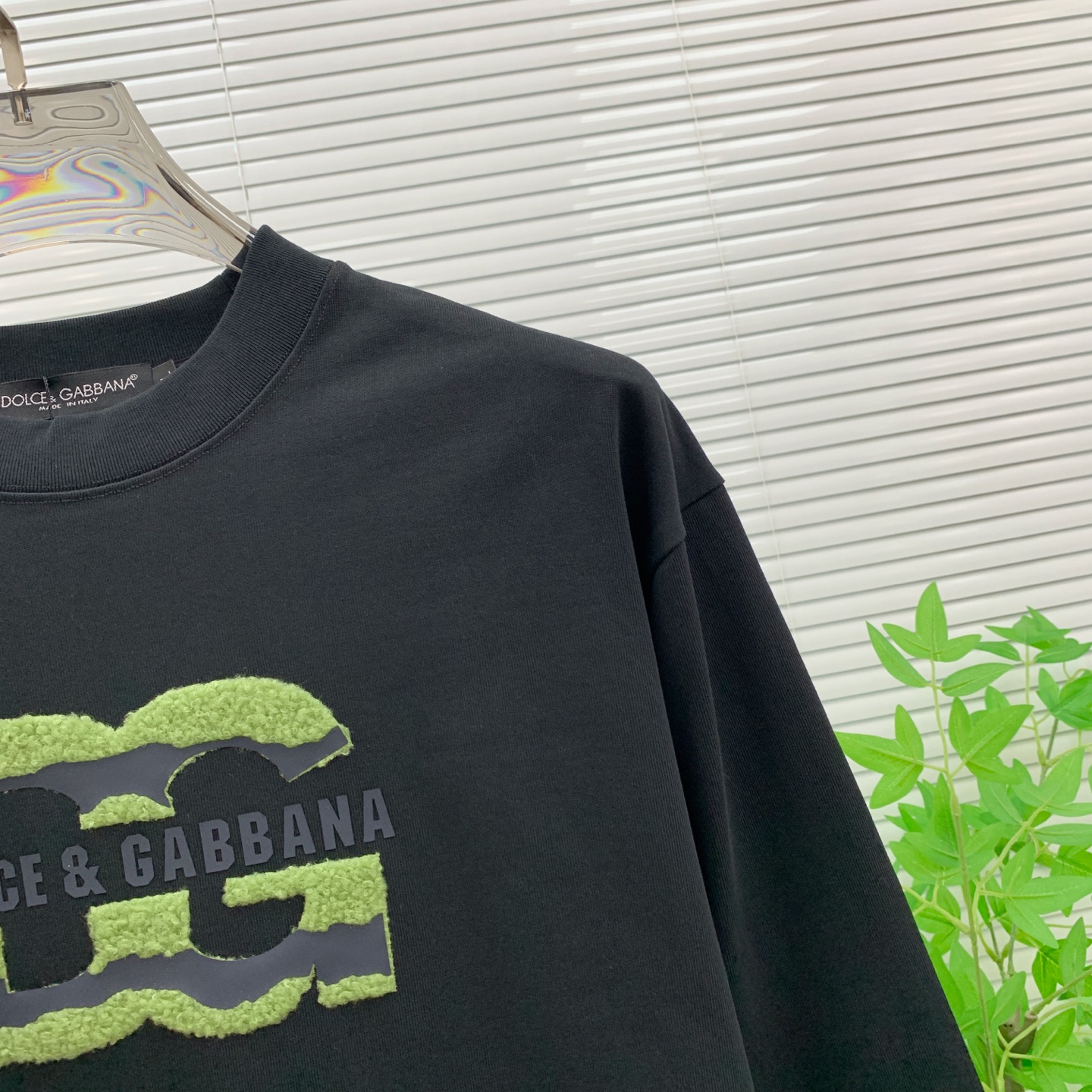 P杜嘉班纳 DG🔥🔥高端定制 2025秋冬新款首发专柜最新款长袖打底单穿400克纯棉重工凹凸图案设计 领