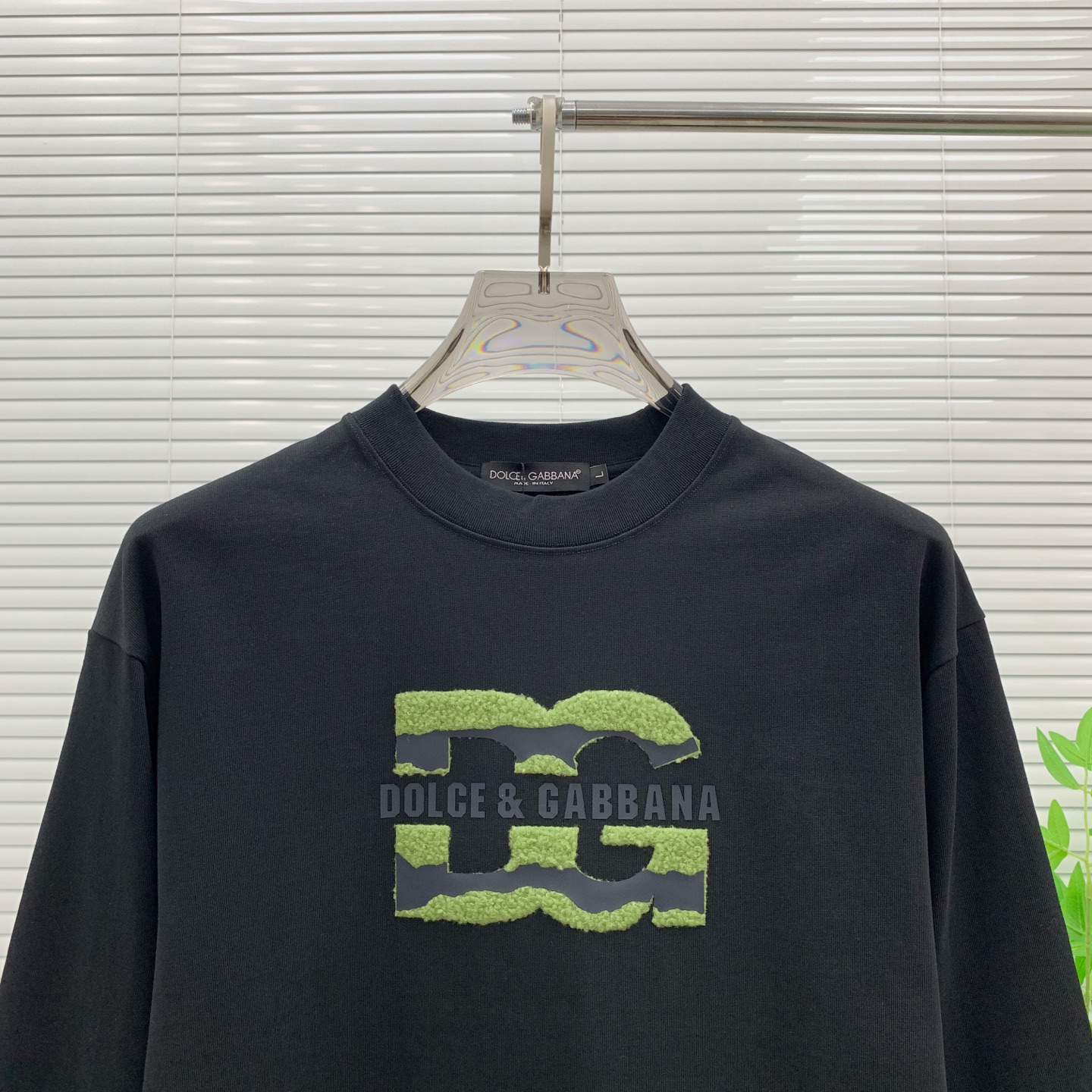 P杜嘉班纳 DG🔥🔥高端定制 2025秋冬新款首发专柜最新款长袖打底单穿400克纯棉重工凹凸图案设计 领