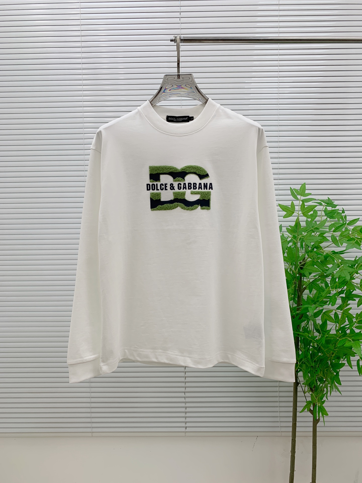 P 杜嘉班纳 DG 🔥🔥高端定制 2025秋冬新款首发专柜最新款长袖打底单穿400克纯棉重工凹凸图案设计