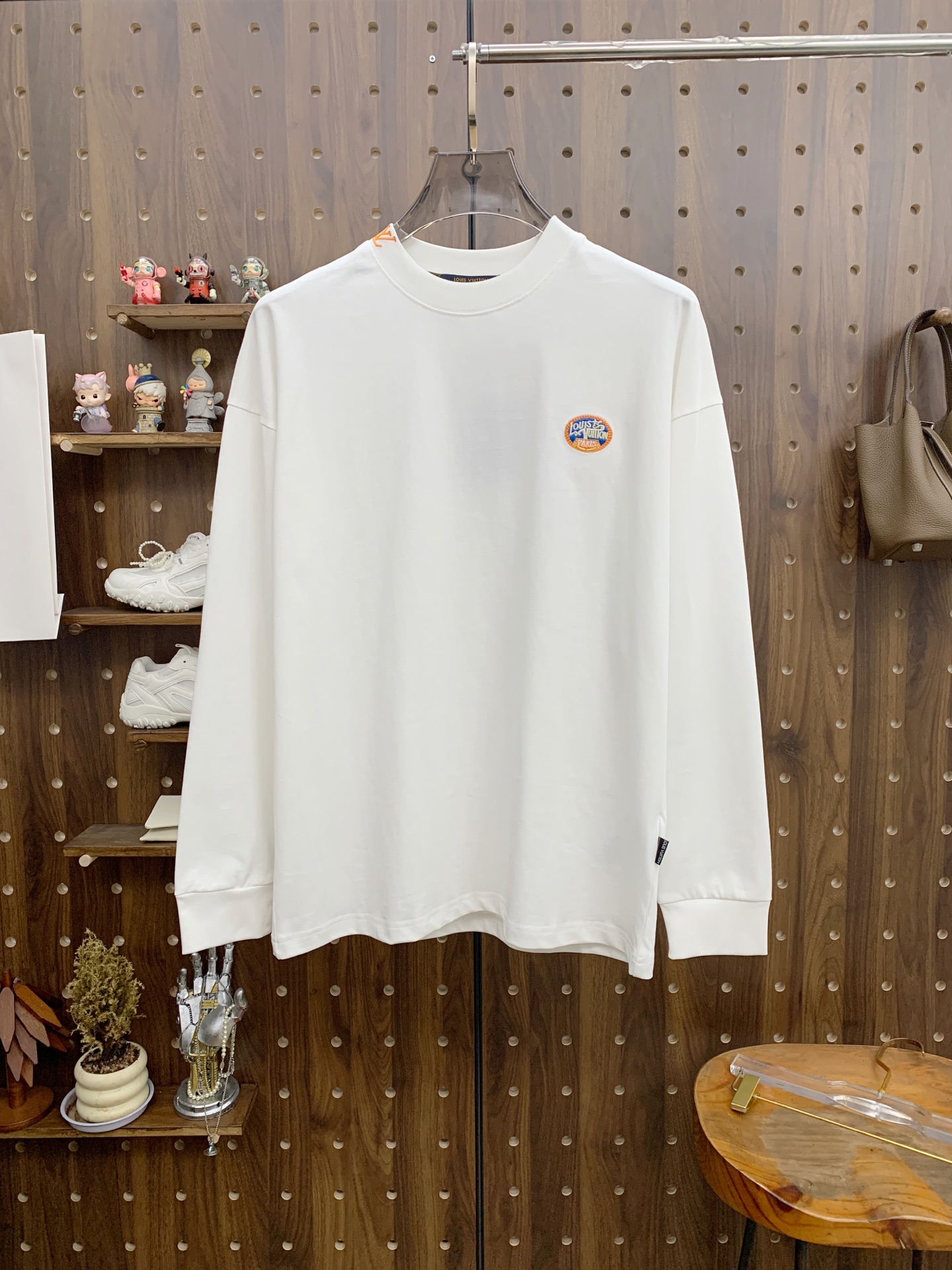 PLV 25ss秋季【新品】新款贸易订单圆领长袖打底衫长袖T恤网红款！上身舒适透气，不僵硬，整体有着丰富