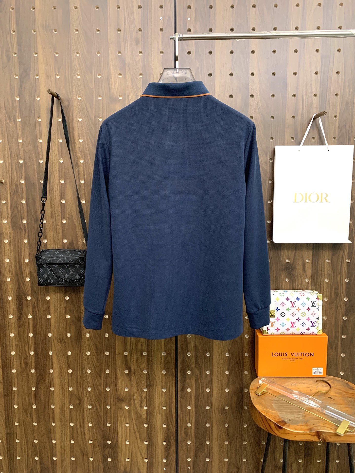 🌾PLV秋冬25SS【新品】新款长袖翻领T恤Polo，最高版本客供定制高端朱地面料简单时尚款，拼色螺纹超