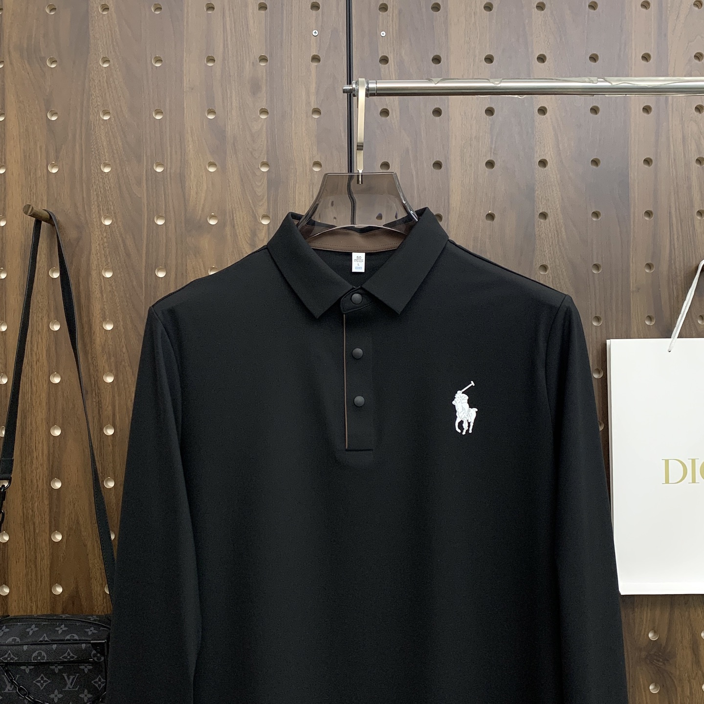 🌾P保罗秋冬25SS【新品】新款长袖翻领T恤Polo，最高版本客供定制高端朱地面料简单时尚款，拼色螺纹超