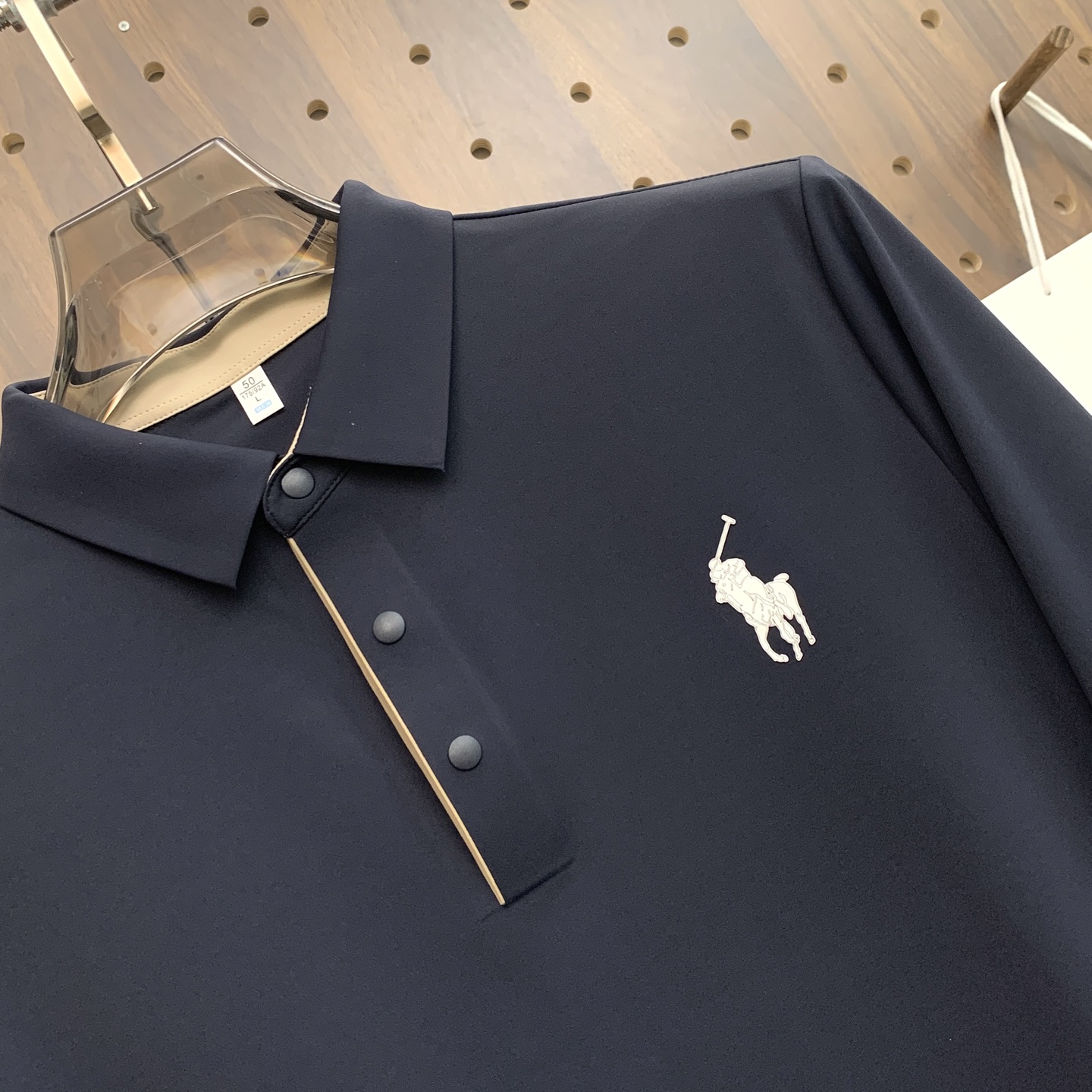 🌾P保罗秋冬25SS【新品】新款长袖翻领T恤Polo，最高版本客供定制高端朱地面料简单时尚款，拼色螺纹超