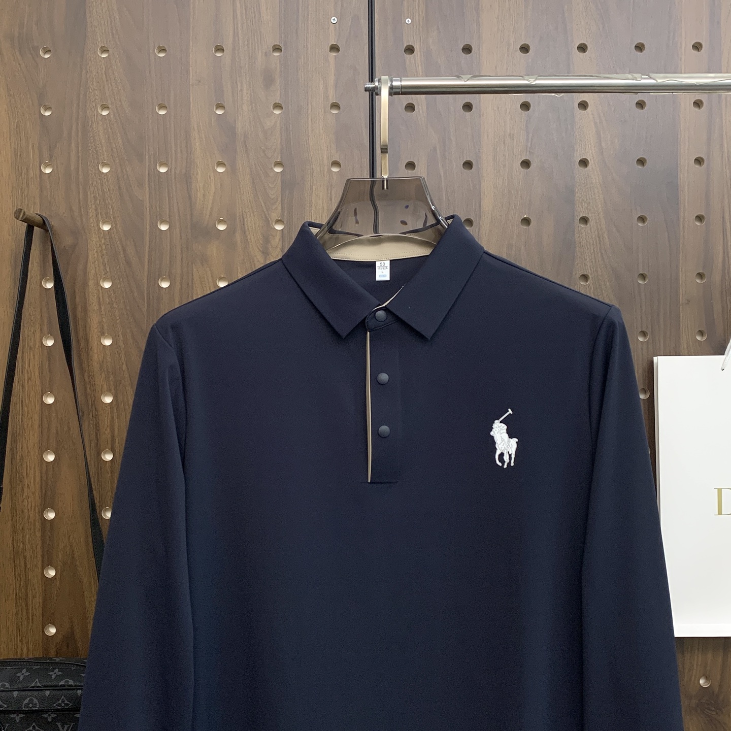 🌾P保罗秋冬25SS【新品】新款长袖翻领T恤Polo，最高版本客供定制高端朱地面料简单时尚款，拼色螺纹超