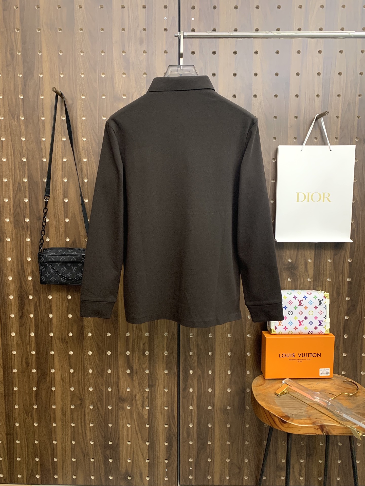 🌾P巴宝莉秋冬25SS【新品】新款长袖翻领T恤Polo，最高版本客供定制高端朱地面料简单时尚款，拼色螺纹