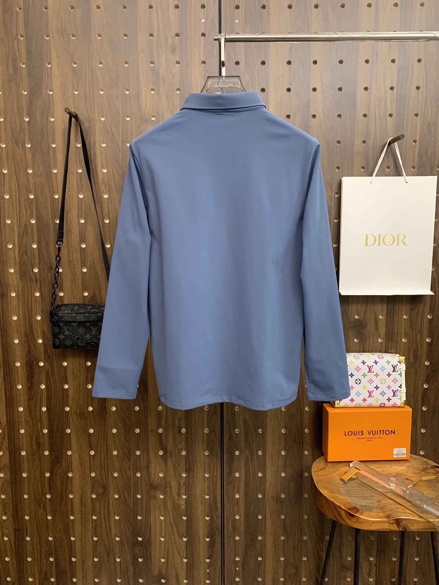 🌾P蒙口秋冬25SS【新品】新款长袖翻领T恤Polo，最高版本客供定制高端朱地面料简单时尚款，拼色螺纹超