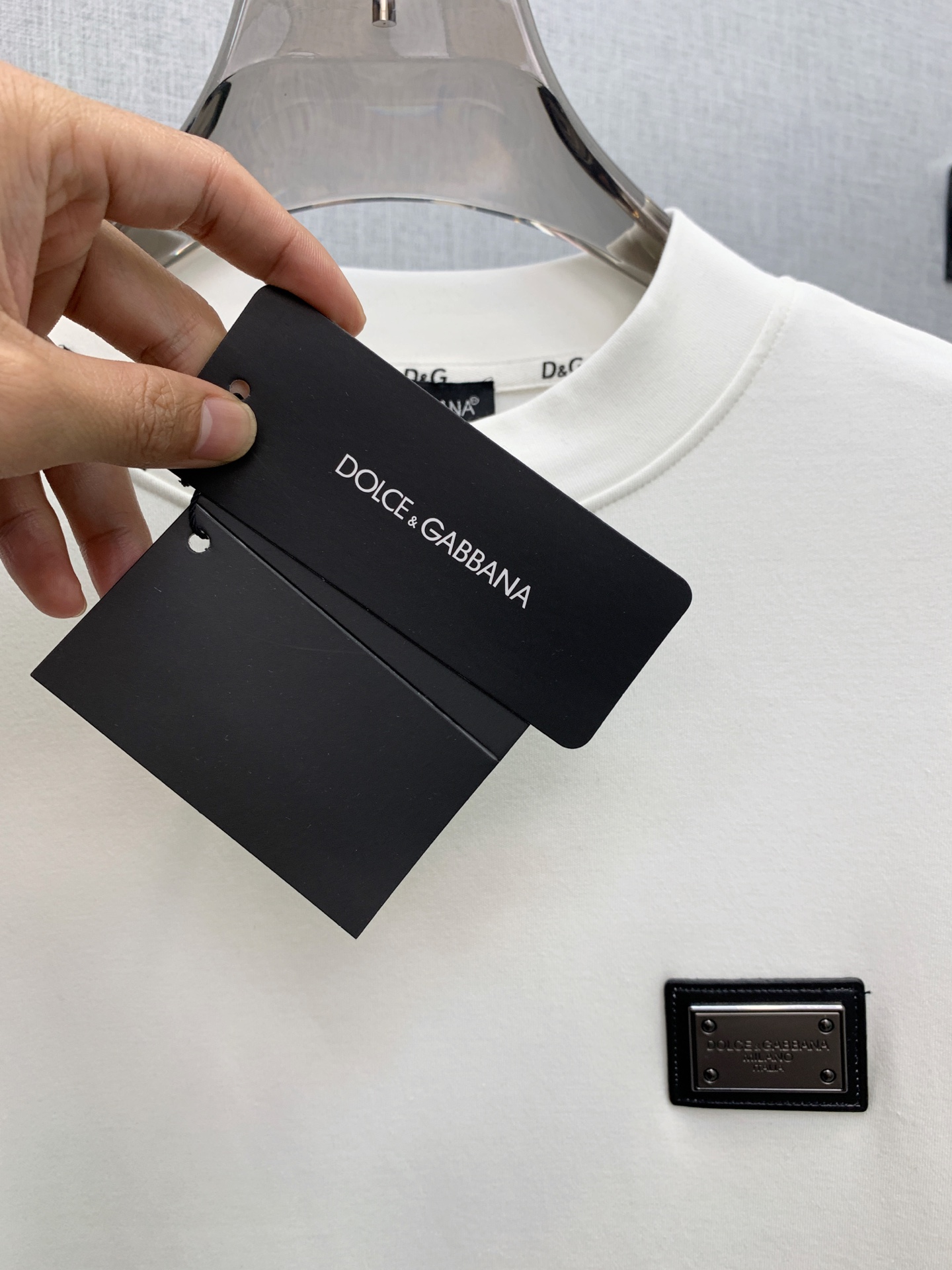 P杜嘉班纳25ss秋季【新品】新款贸易订单圆领长袖打底衫！长袖T恤网红款！上身舒适透气，不僵硬，整体有着