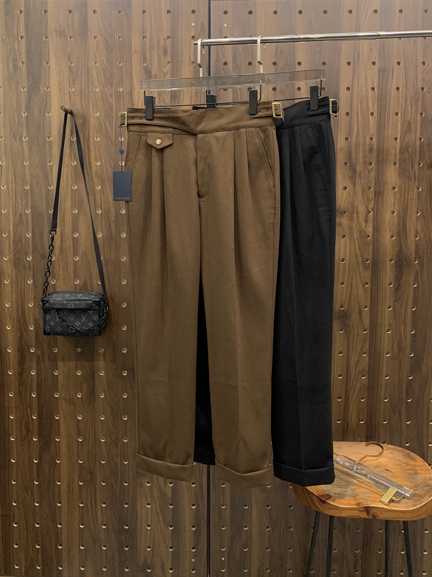 PLV🔥🔥毛呢西裤2025ss秋冬【新品】官网同步有售，男士高端商务休闲毛呢西裤，高端进口面料，带弹力，