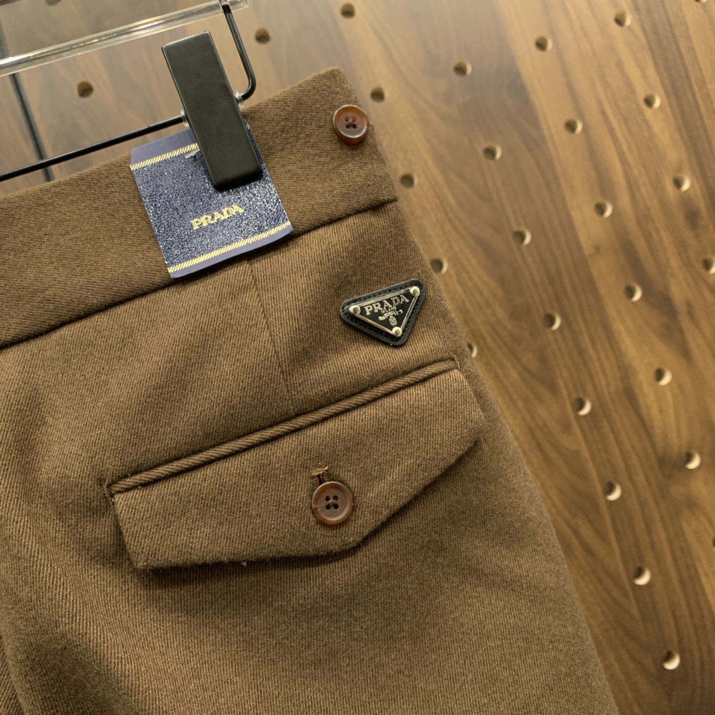 P普拉达🔥🔥毛呢西裤2025ss秋冬【新品】官网同步有售，男士高端商务休闲毛呢西裤，高端进口面料，带弹力