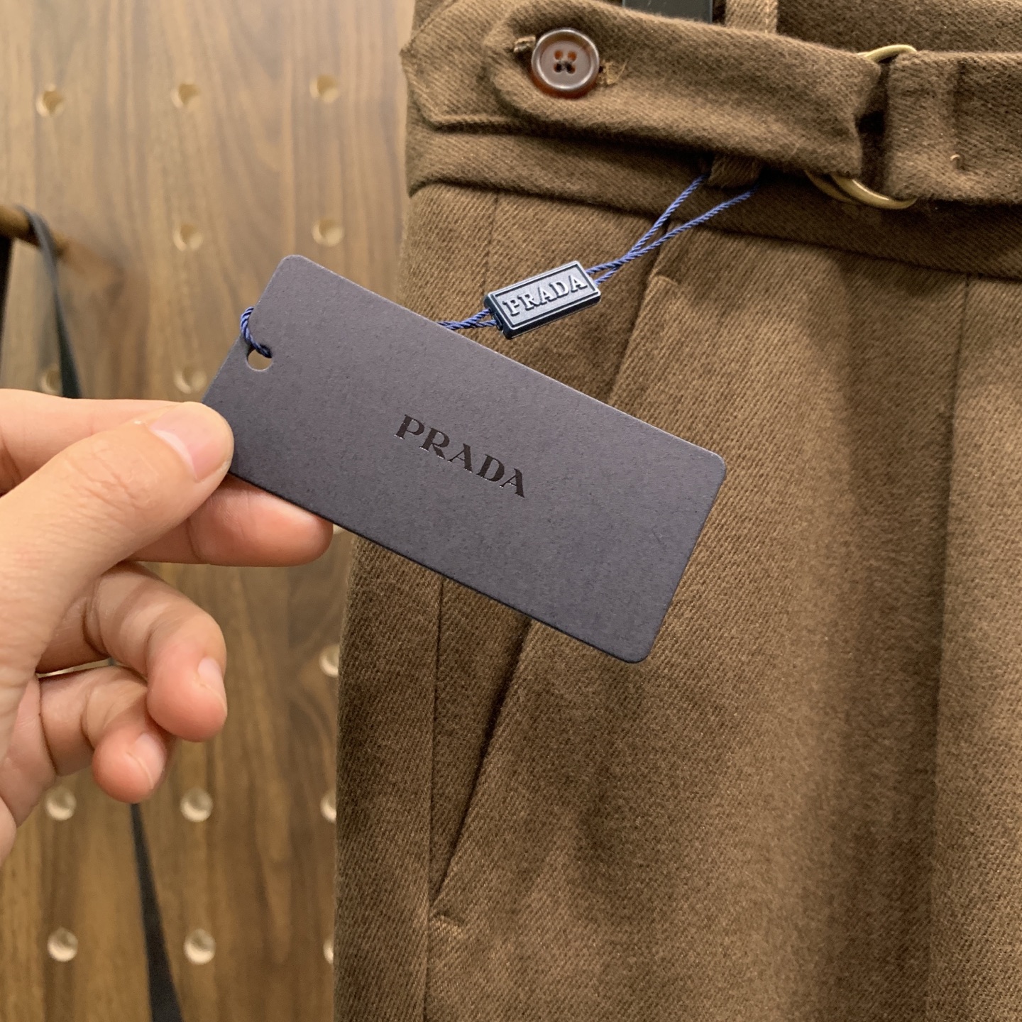 P普拉达🔥🔥毛呢西裤2025ss秋冬【新品】官网同步有售，男士高端商务休闲毛呢西裤，高端进口面料，带弹力