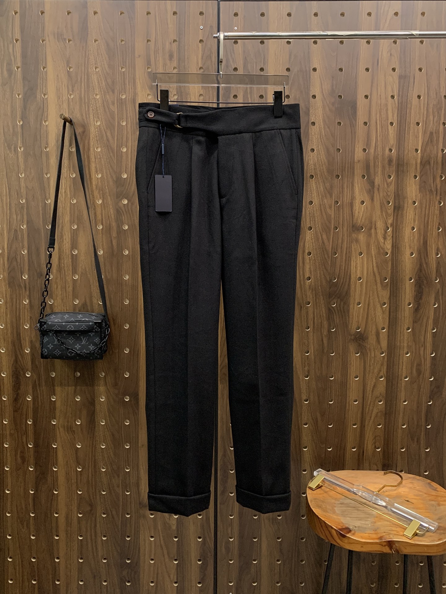 P普拉达🔥🔥毛呢西裤2025ss秋冬【新品】官网同步有售，男士高端商务休闲毛呢西裤，高端进口面料，带弹力