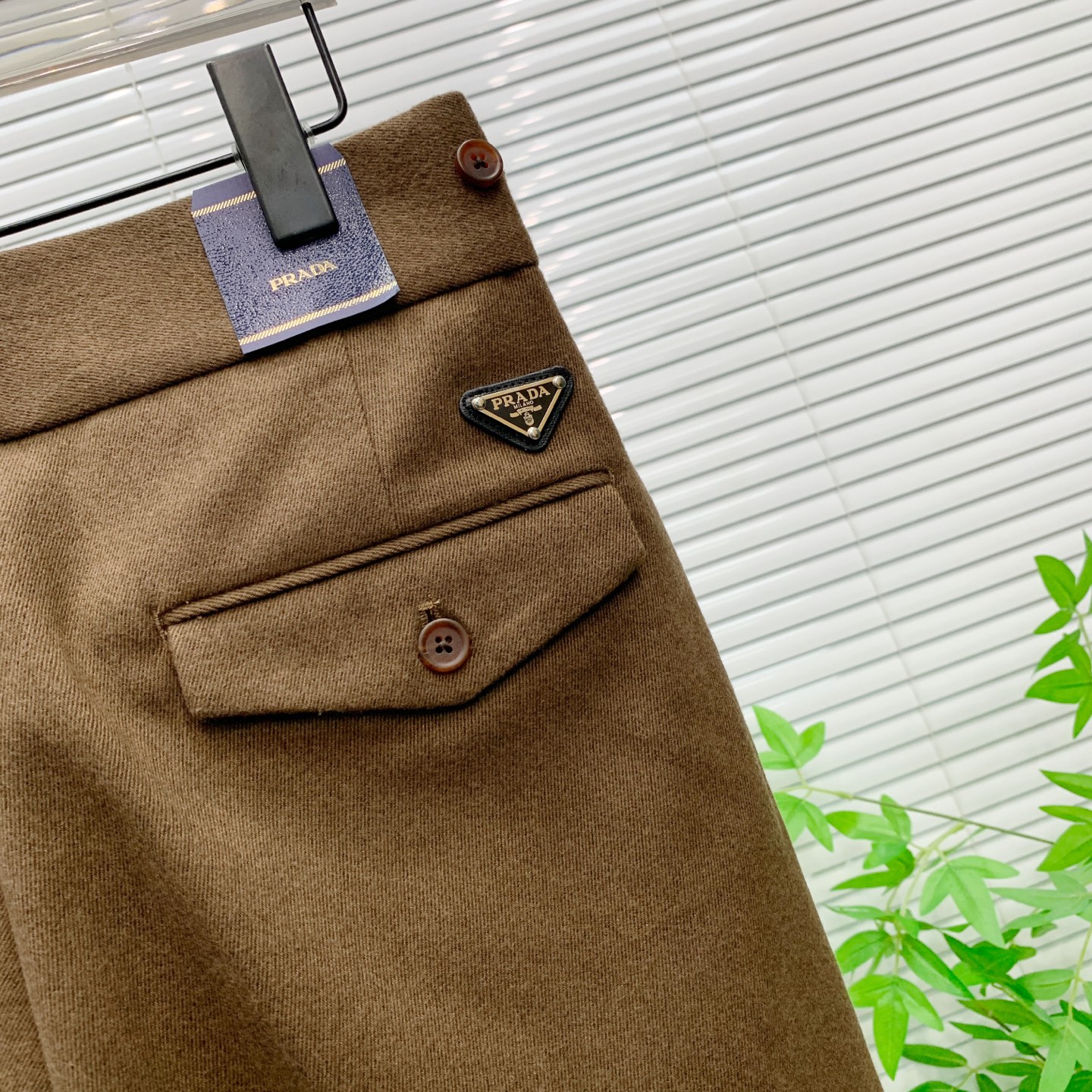 P普拉达🔥🔥毛呢西裤2025ss秋冬【新品】官网同步有售，男士高端商务休闲毛呢西裤，高端进口面料，带弹力