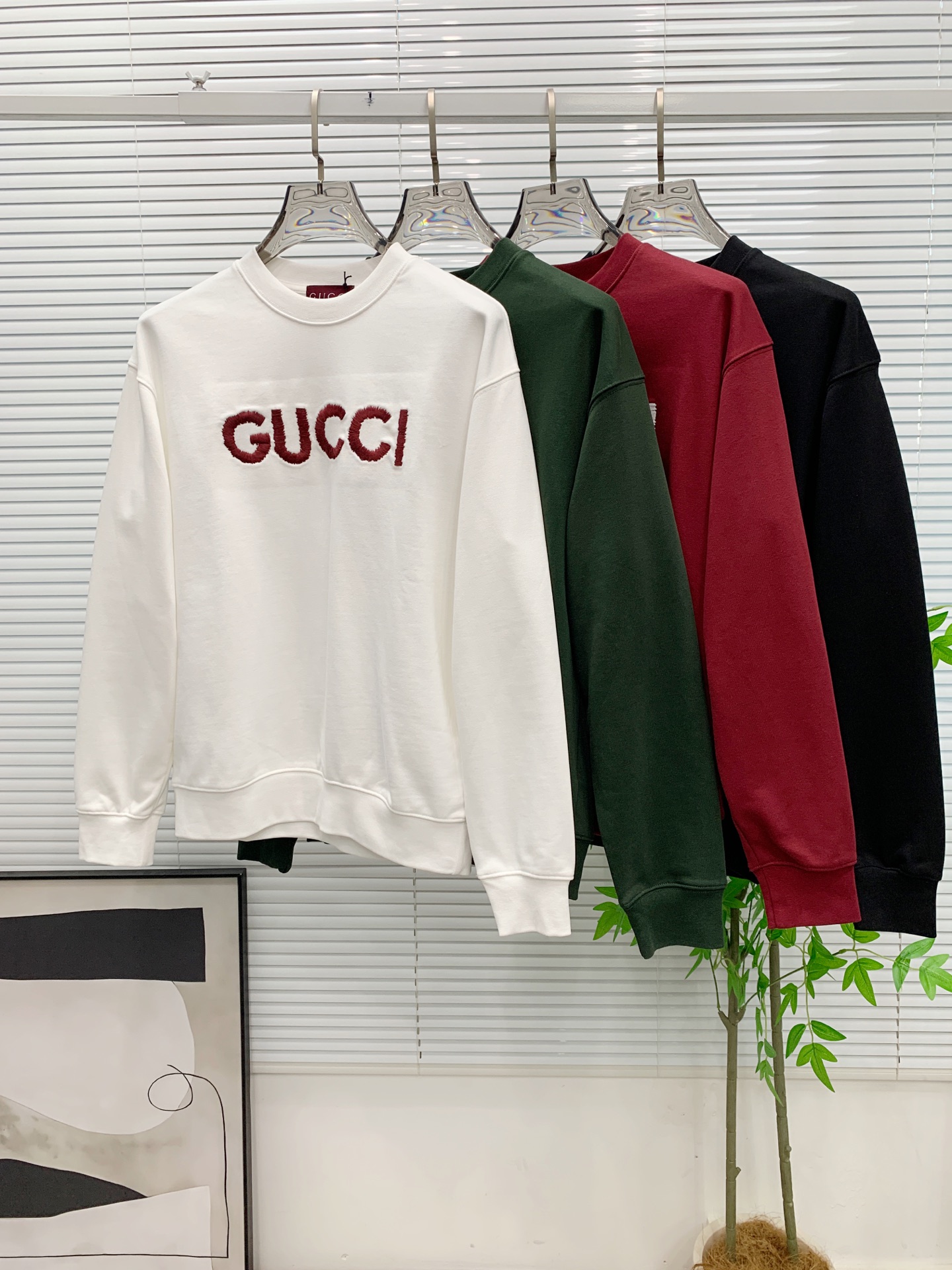 P古驰25SS【新品】最新最顶级版本精美工艺圆领卫衣，最顶级的品质专柜原单套头衫，顶级制作工艺进口面料，