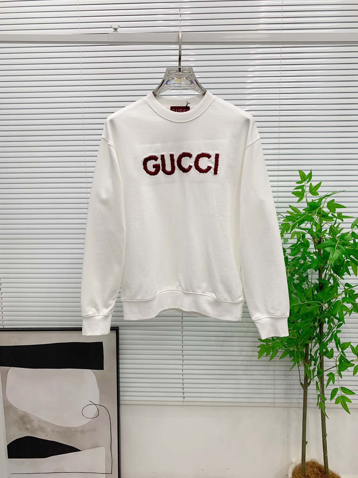 P古驰25SS【新品】最新最顶级版本精美工艺圆领卫衣，最顶级的品质专柜原单套头衫，顶级制作工艺进口面料，