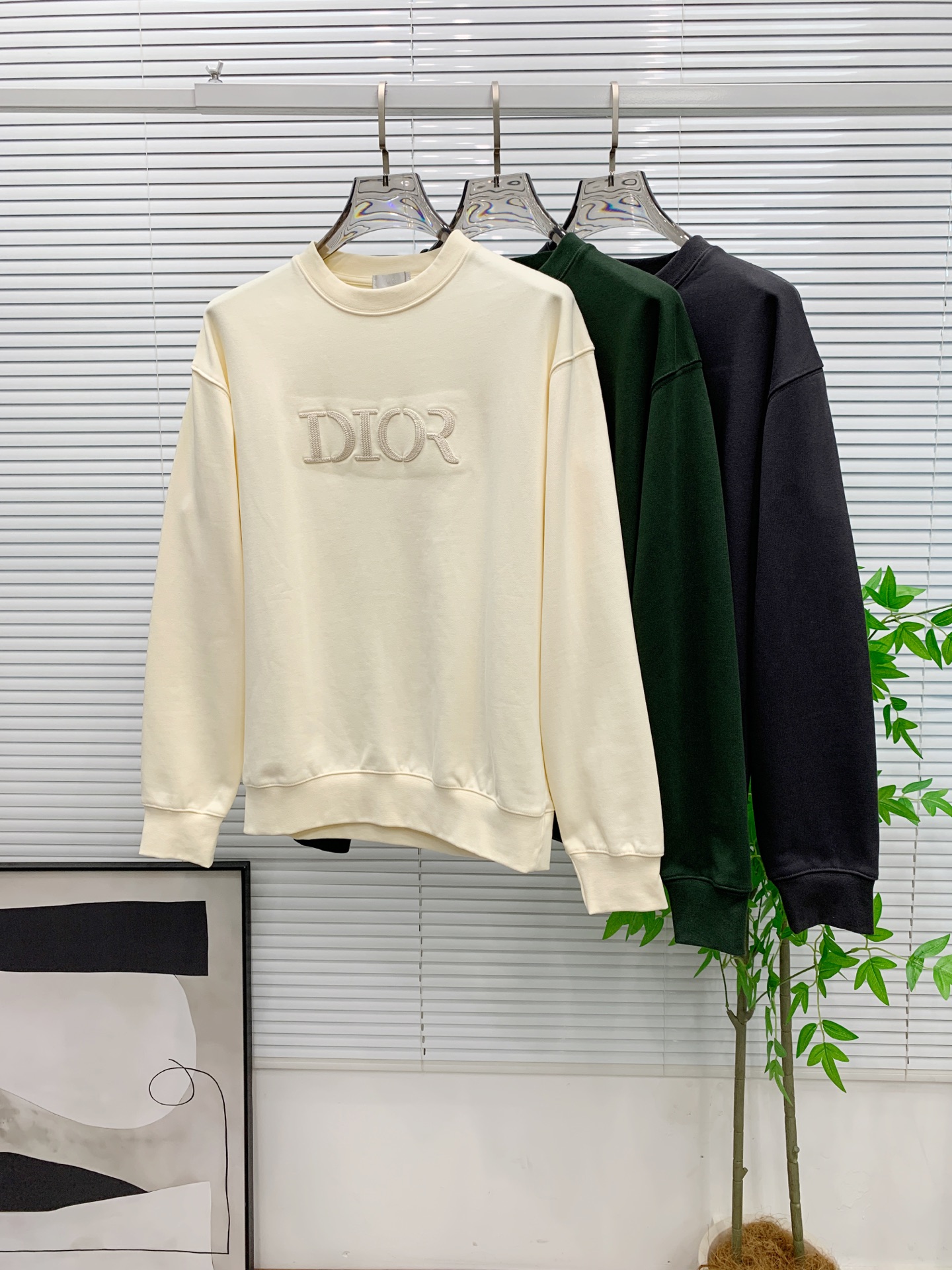 P迪奥25SS【新品】最新最顶级版本精美工艺圆领卫衣，最顶级的品质专柜原单套头衫，顶级制作工艺进口面料，