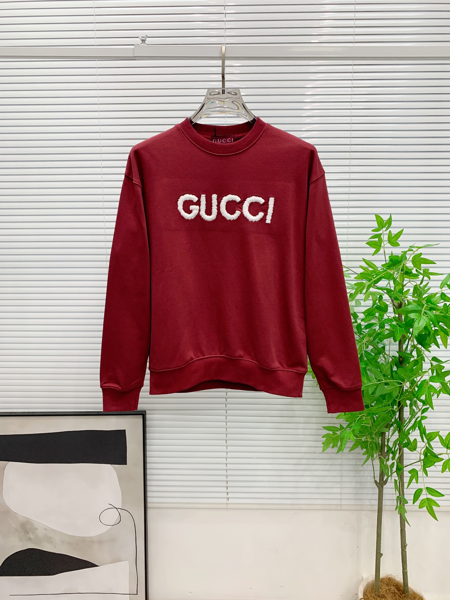 P古驰25SS【新品】最新最顶级版本精美工艺圆领卫衣，最顶级的品质专柜原单套头衫，顶级制作工艺进口面料，