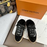 Fashion Designer
 Louis Vuitton Shoes Half Slippers Splicing Calfskin Chamois Cowhide Rubber Wool Fall/Winter Collection Mini