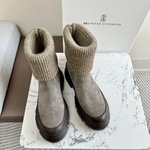 Brunello Cucinelli Short Boots Women Cowhide Sheepskin