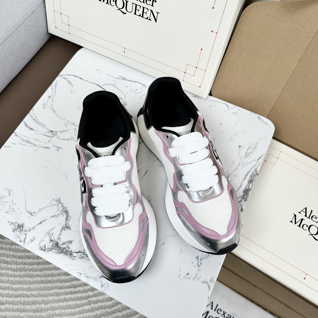 Alexander McQueen Zapatos Zapatillas deportivas Réplicas comprar especial
 Blanco Universal para hombres y mujeres Mujeres Cuero de vaca Laca Colección primavera